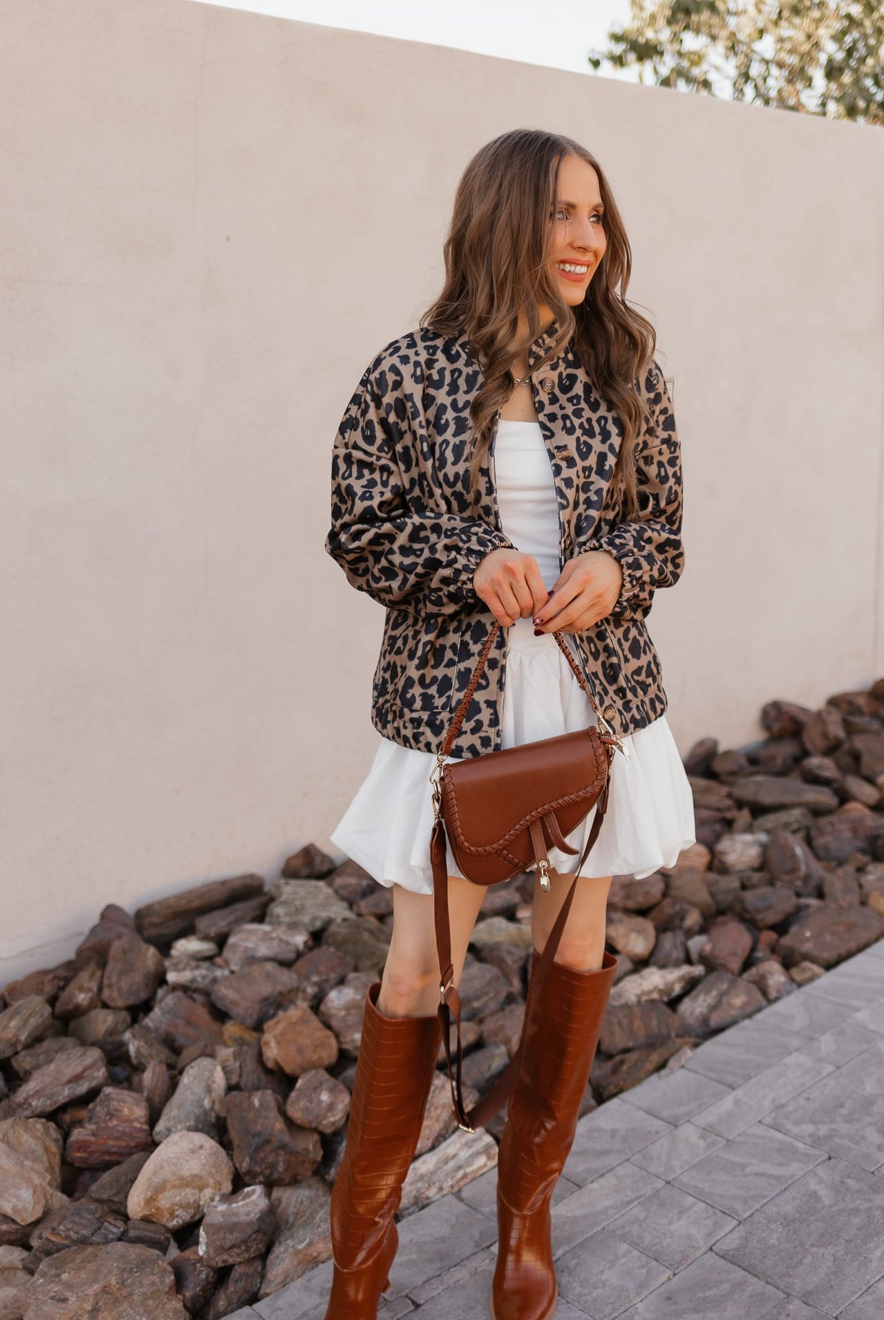 Leopard Bomber Outwear Jacket-Tops-Krush Kandy, Women's Online Fashion Boutique Located in Phoenix, Arizona (Scottsdale Area)