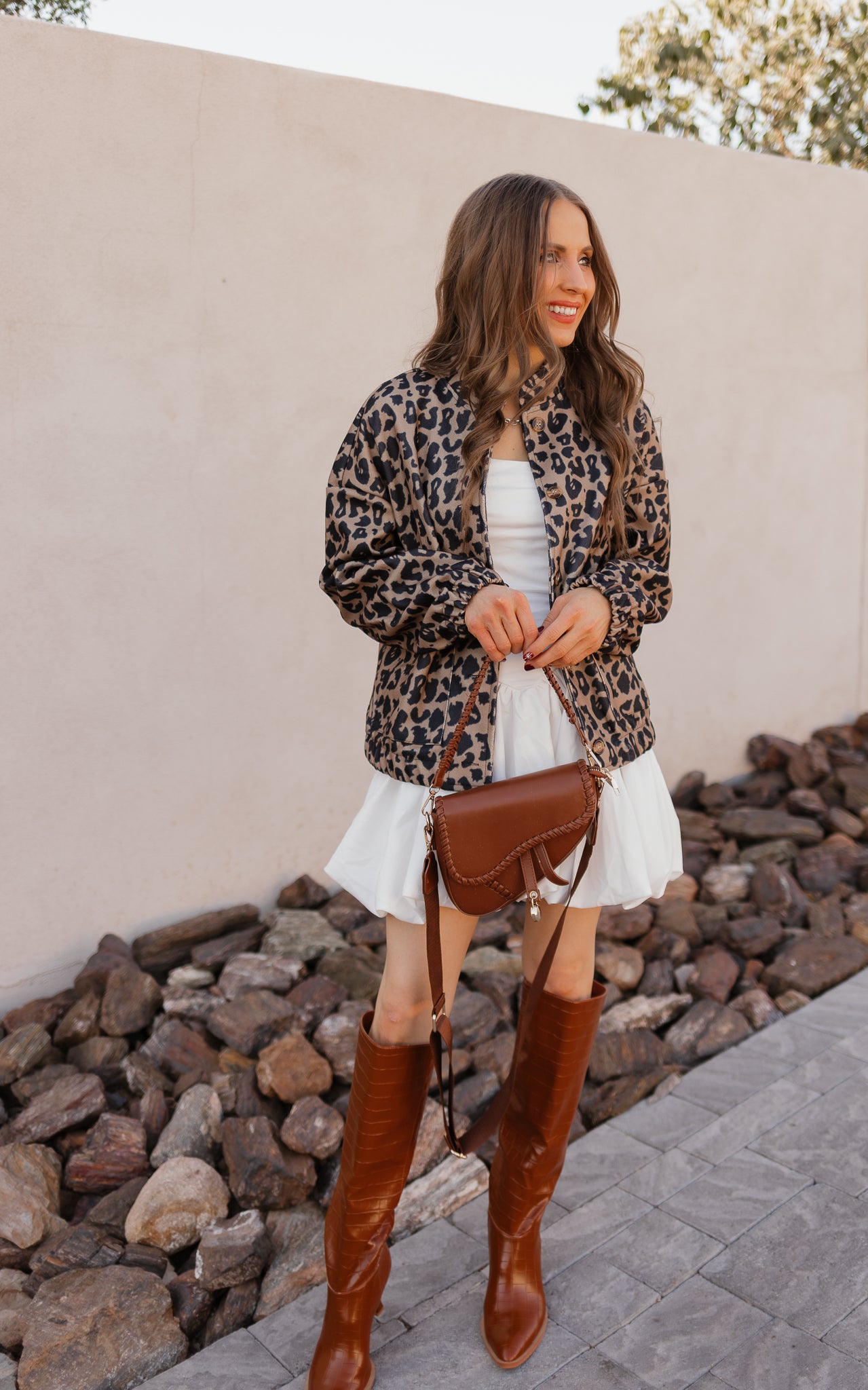 Leopard Bomber Outwear Jacket-Tops-Krush Kandy, Women's Online Fashion Boutique Located in Phoenix, Arizona (Scottsdale Area)