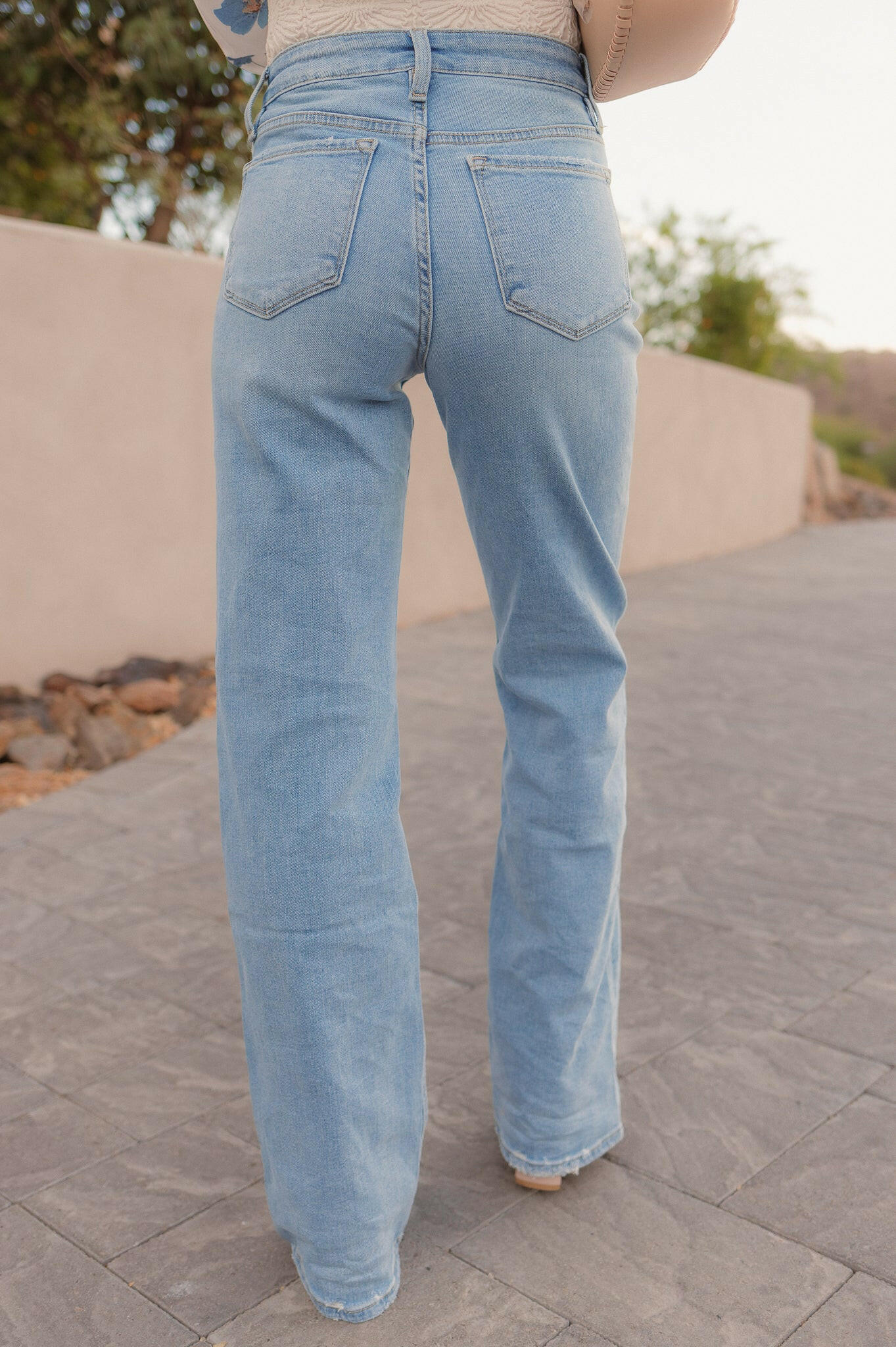 Vervet Distressed Knee Wide Leg Jean-Denim-Krush Kandy, Women's Online Fashion Boutique Located in Phoenix, Arizona (Scottsdale Area)