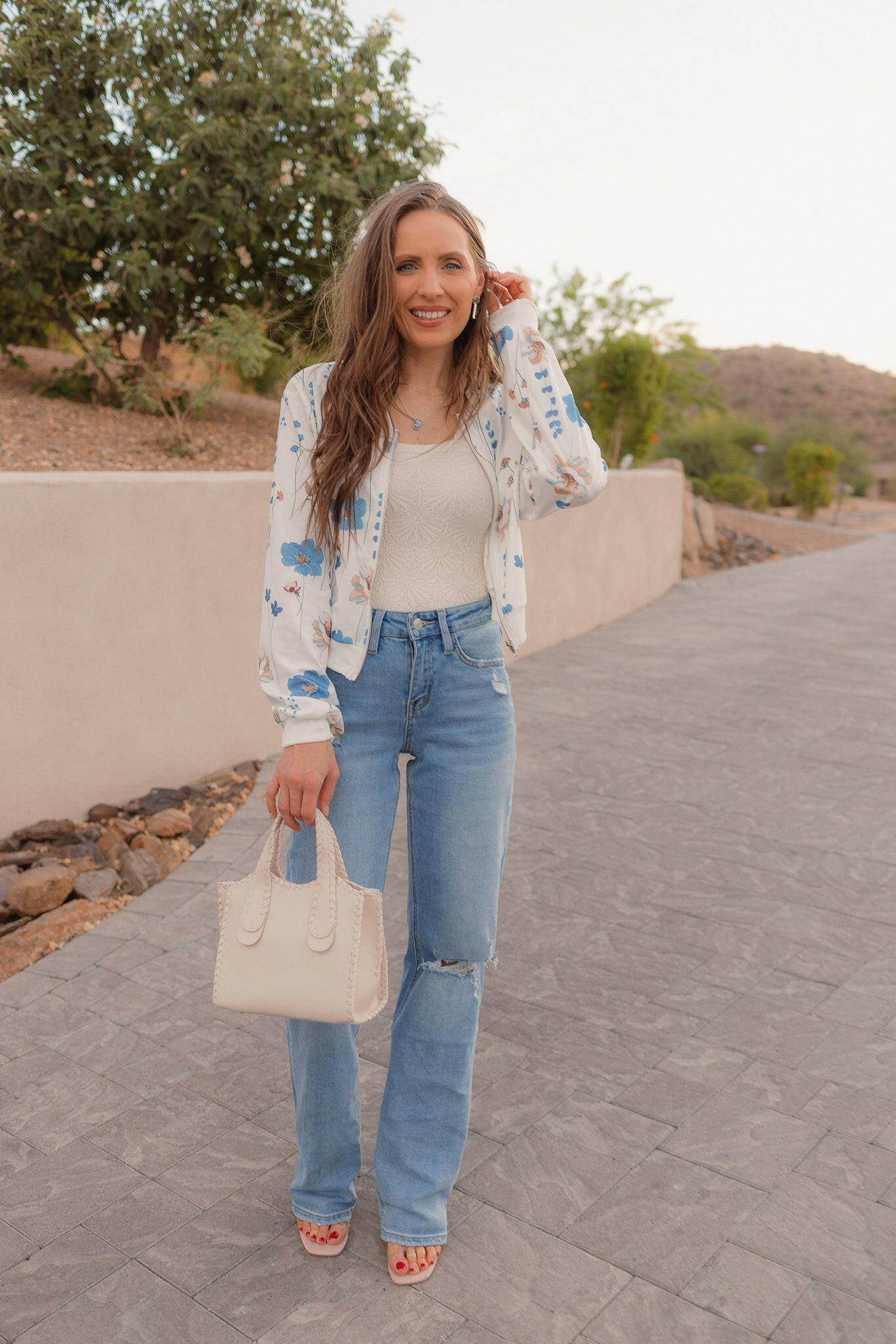 Vervet Distressed Knee Wide Leg Jean-Denim-Krush Kandy, Women's Online Fashion Boutique Located in Phoenix, Arizona (Scottsdale Area)