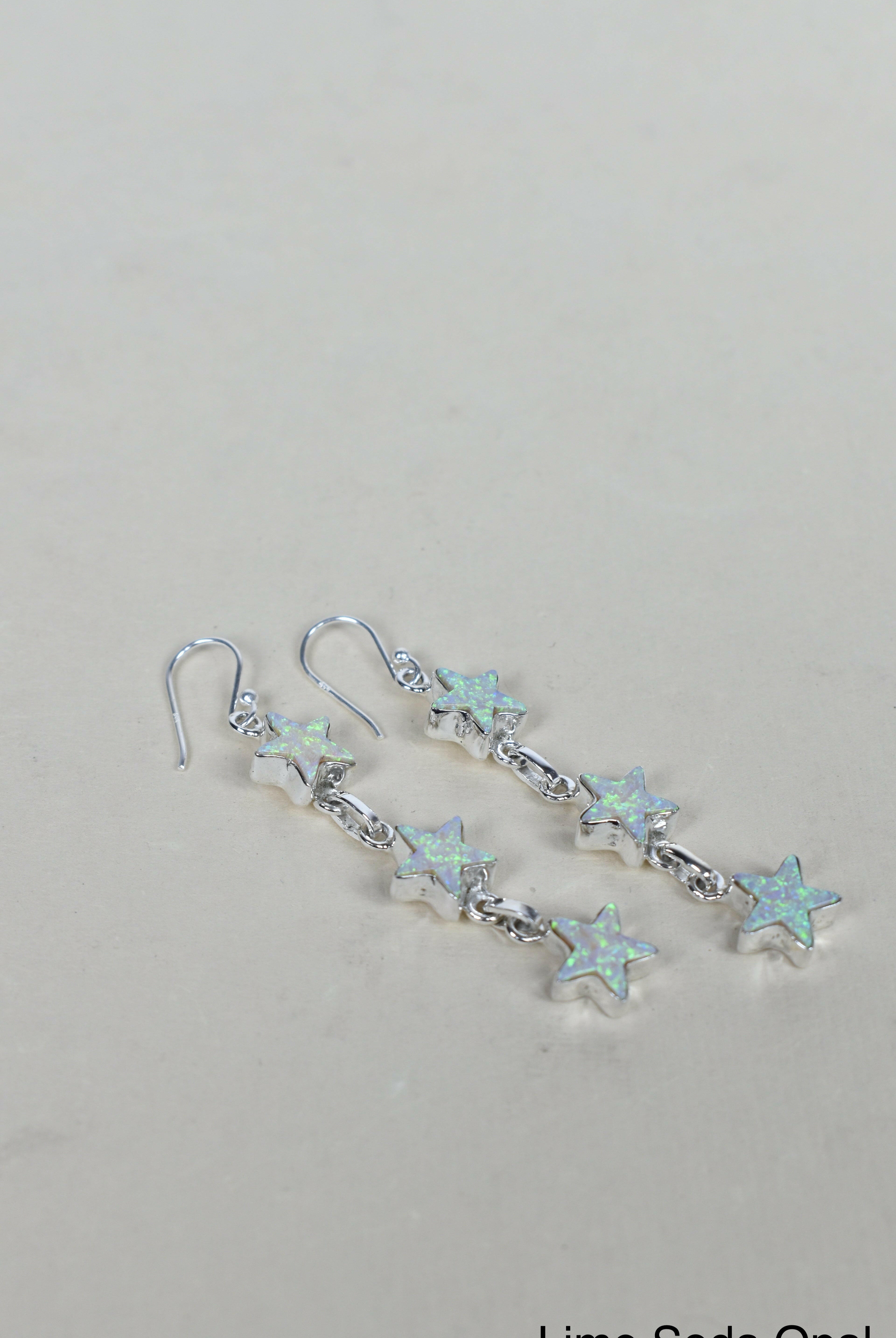3 Star General Sterling Silver Earrings-Drop Earrings-Krush Kandy, Women's Online Fashion Boutique Located in Phoenix, Arizona (Scottsdale Area)