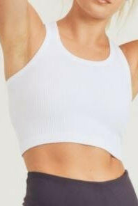 MONO B: Ribbed All-Over Essential Crop Racerback Tank Top-Tanks-Krush Kandy, Women's Online Fashion Boutique Located in Phoenix, Arizona (Scottsdale Area)