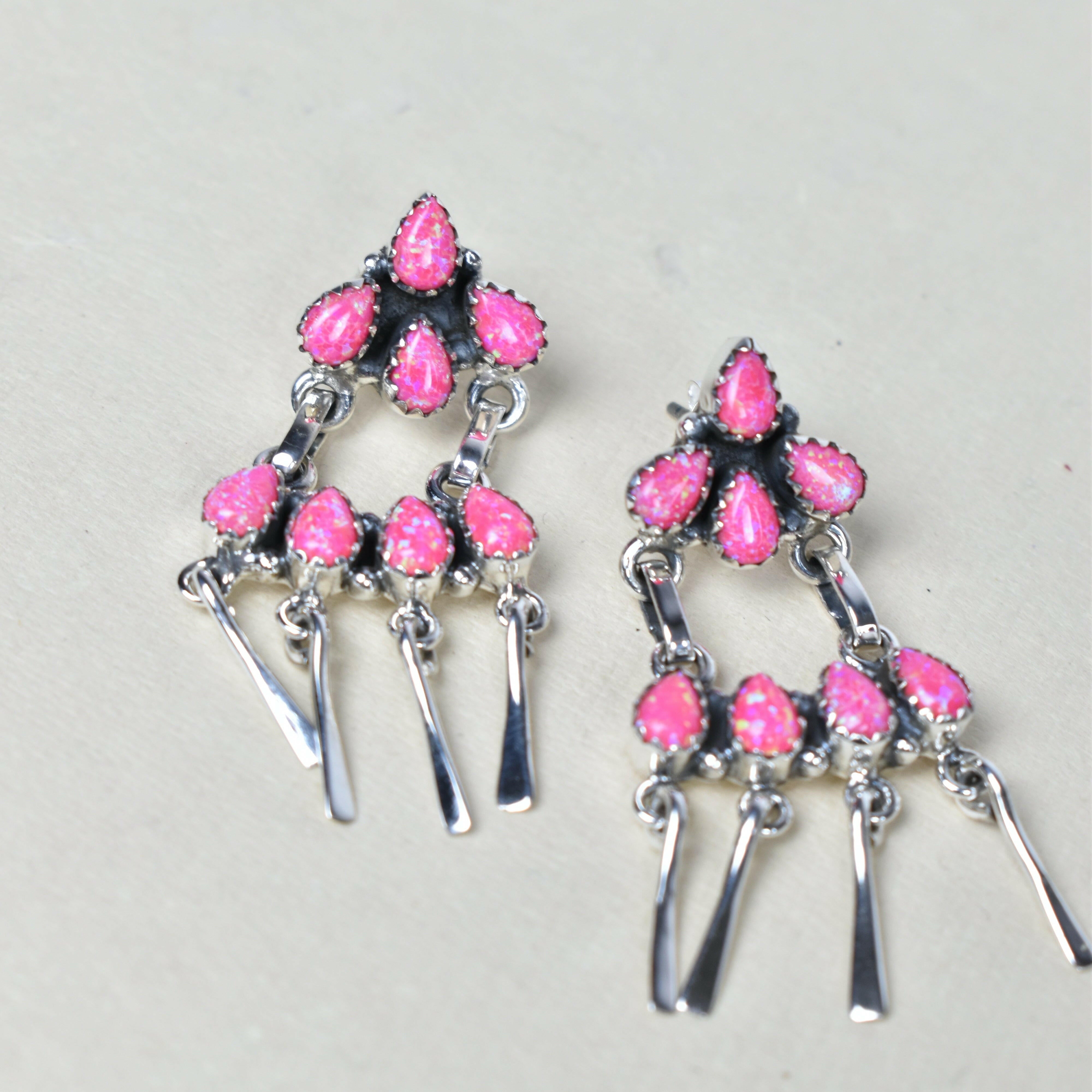 Tickle Me Pretty Sterling Silver Earrings-Drop Earrings-Krush Kandy, Women's Online Fashion Boutique Located in Phoenix, Arizona (Scottsdale Area)