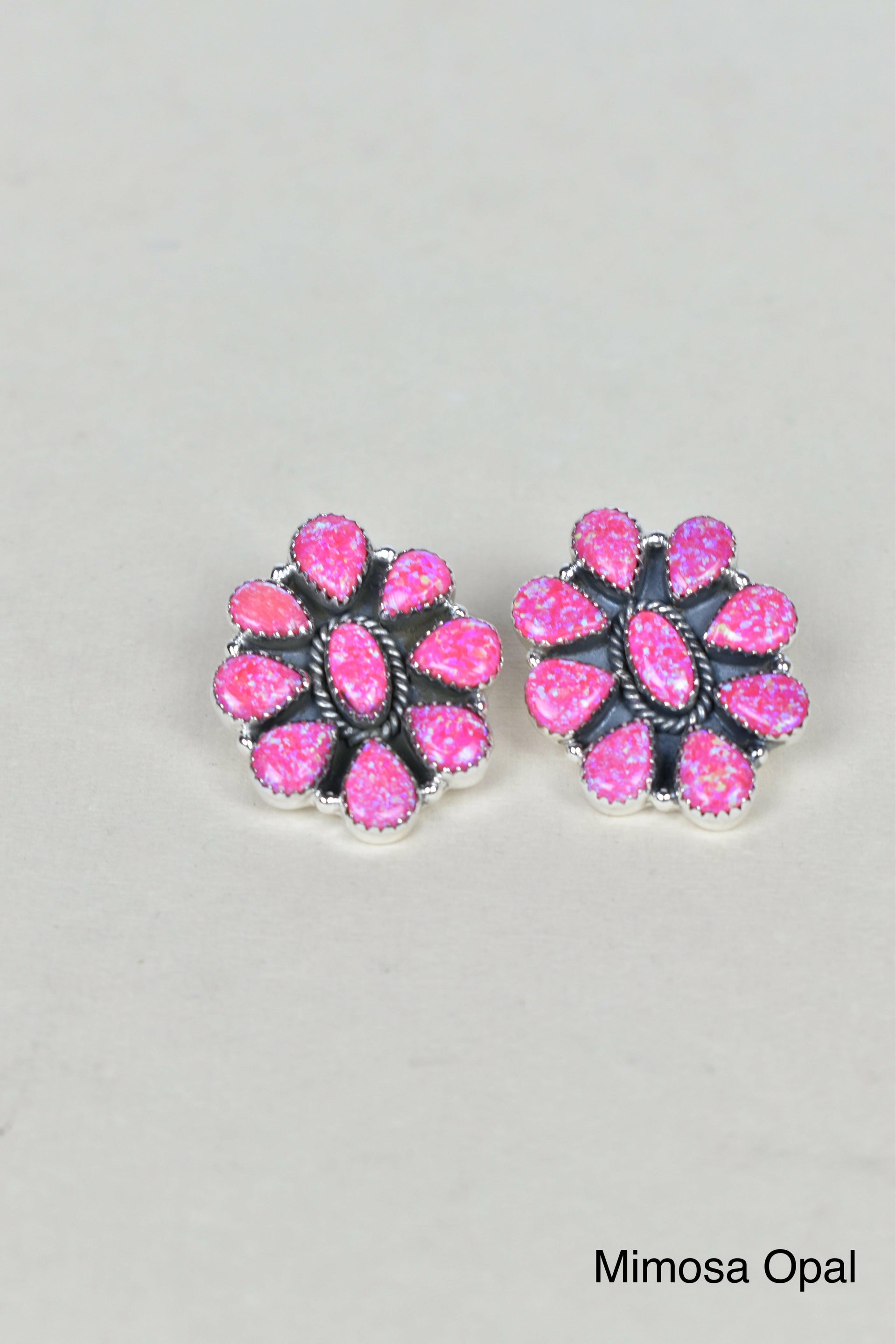 Stone Blossom Sterling Silver Earrings-Stud Earrings-Krush Kandy, Women's Online Fashion Boutique Located in Phoenix, Arizona (Scottsdale Area)