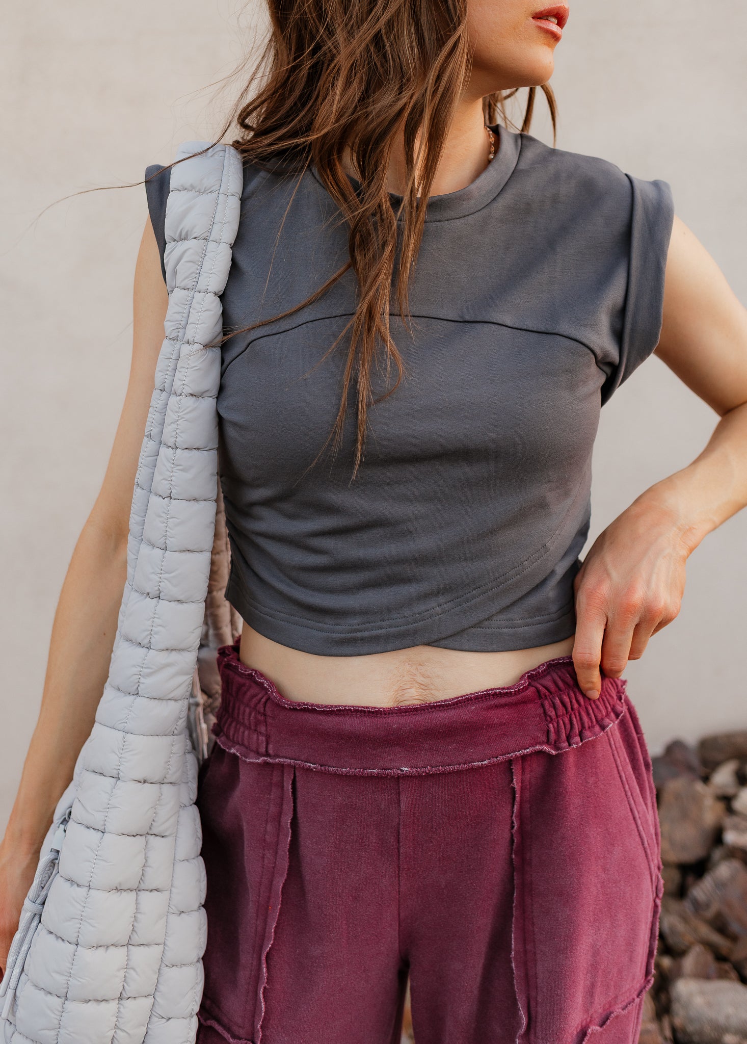 Flex Mode Cropped Active Top-2 Piece Outfit Sets-Krush Kandy, Women's Online Fashion Boutique Located in Phoenix, Arizona (Scottsdale Area)