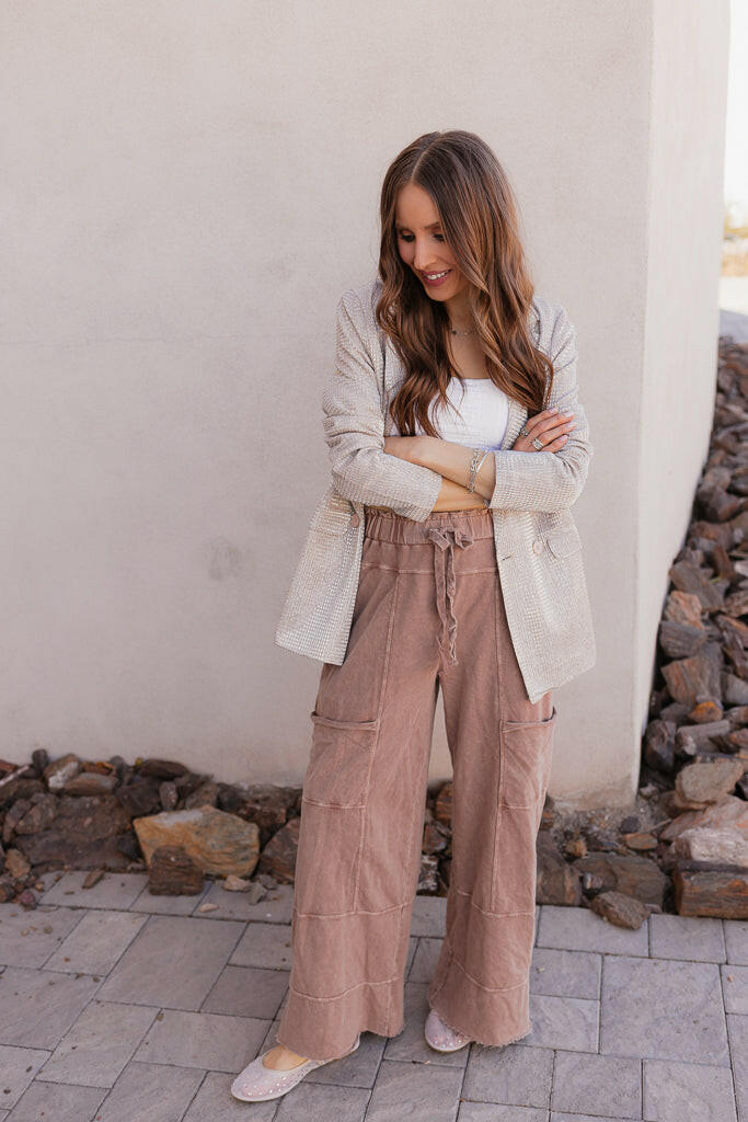 Seaside Breeze Mineral Wash Wide Leg Cropped Pants-Bottoms-Krush Kandy, Women's Online Fashion Boutique Located in Phoenix, Arizona (Scottsdale Area)