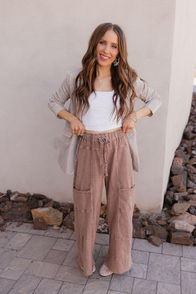 Seaside Breeze Mineral Wash Wide Leg Cropped Pants-Bottoms-Krush Kandy, Women's Online Fashion Boutique Located in Phoenix, Arizona (Scottsdale Area)