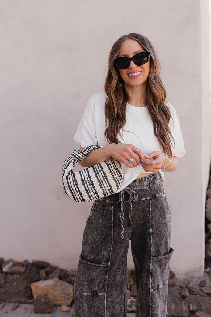 Seaside Breeze Mineral Wash Wide Leg Cropped Pants-Bottoms-Krush Kandy, Women's Online Fashion Boutique Located in Phoenix, Arizona (Scottsdale Area)