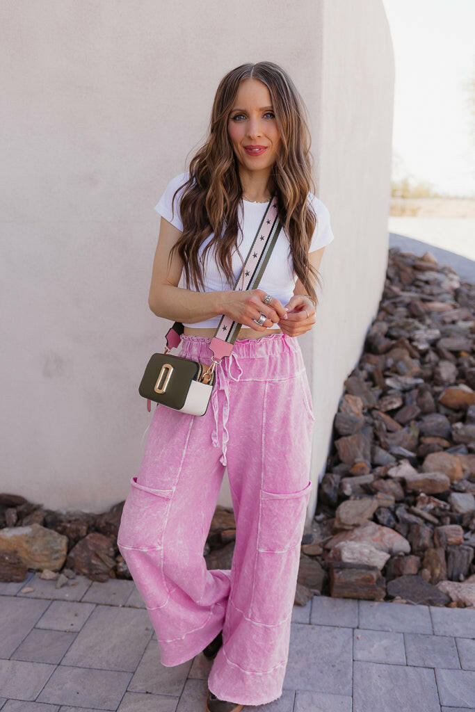 Seaside Breeze Mineral Wash Wide Leg Cropped Pants-Bottoms-Krush Kandy, Women's Online Fashion Boutique Located in Phoenix, Arizona (Scottsdale Area)