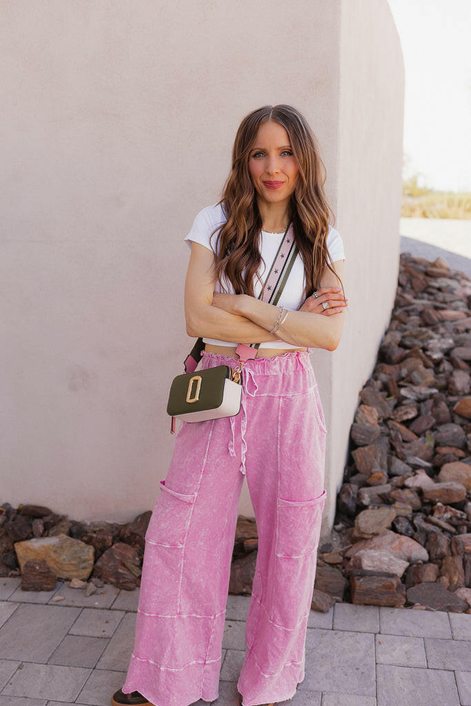 Seaside Breeze Mineral Wash Wide Leg Cropped Pants-Bottoms-Krush Kandy, Women's Online Fashion Boutique Located in Phoenix, Arizona (Scottsdale Area)