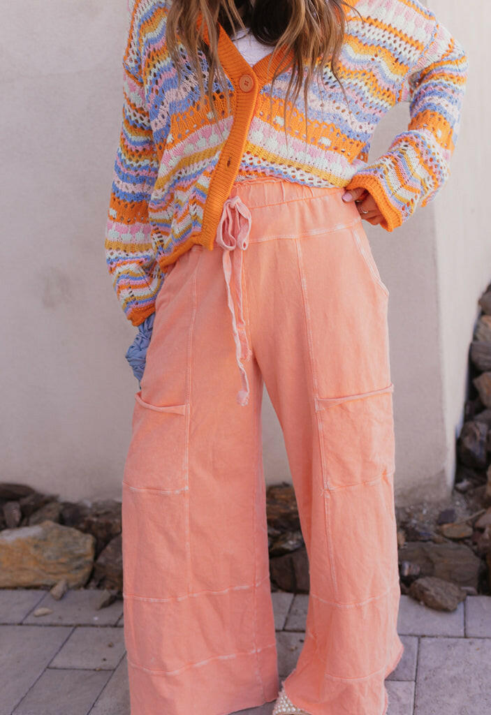 Seaside Breeze Mineral Wash Wide Leg Cropped Pants-Bottoms-Krush Kandy, Women's Online Fashion Boutique Located in Phoenix, Arizona (Scottsdale Area)