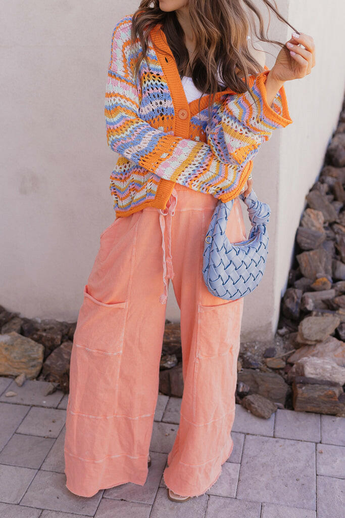 Seaside Breeze Mineral Wash Wide Leg Cropped Pants-Bottoms-Krush Kandy, Women's Online Fashion Boutique Located in Phoenix, Arizona (Scottsdale Area)