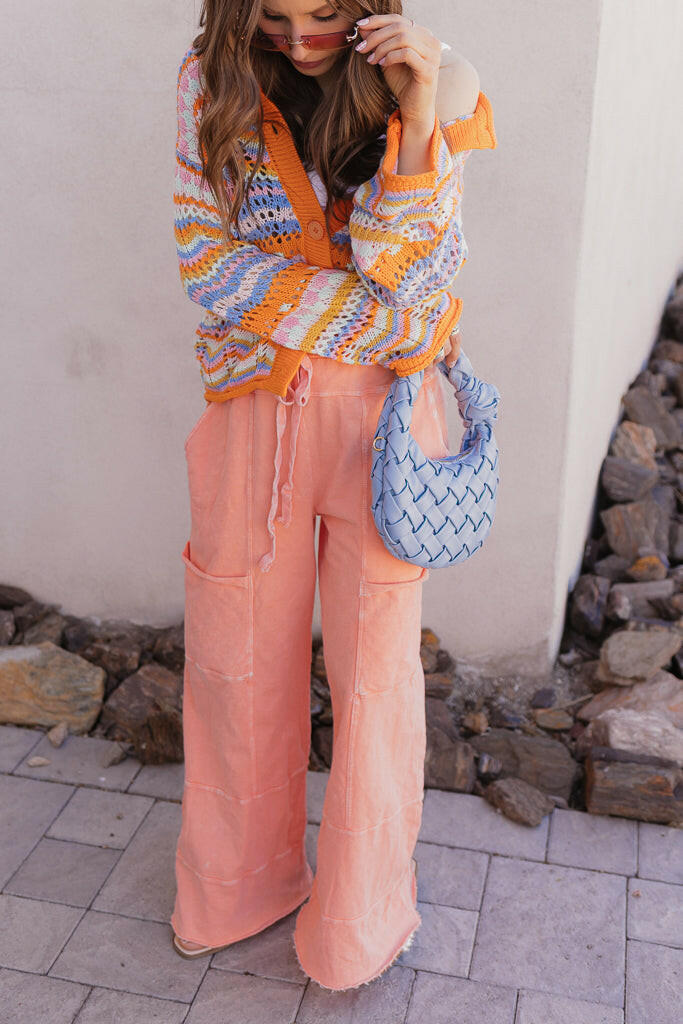 Seaside Breeze Mineral Wash Wide Leg Cropped Pants-Bottoms-Krush Kandy, Women's Online Fashion Boutique Located in Phoenix, Arizona (Scottsdale Area)