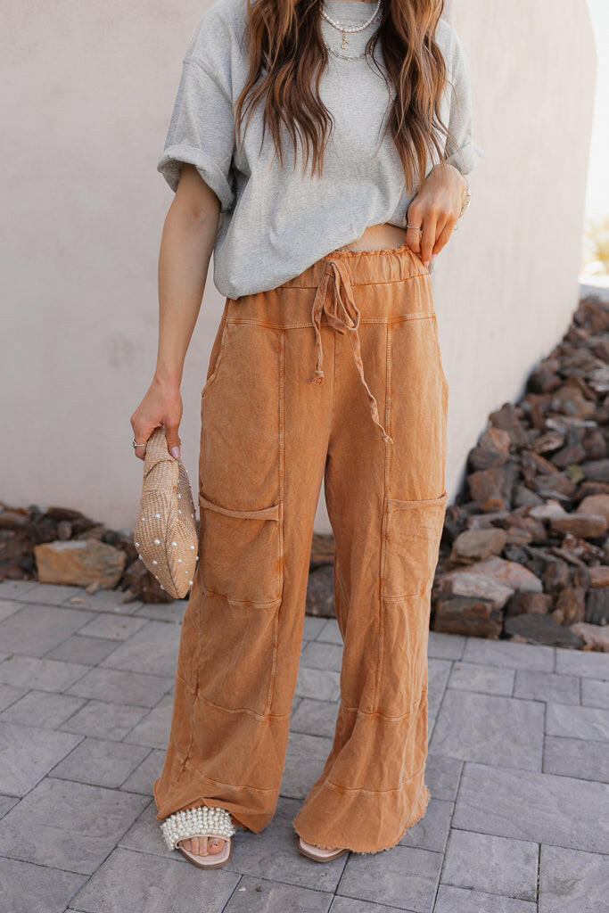 Seaside Breeze Mineral Wash Wide Leg Cropped Pants-Bottoms-Krush Kandy, Women's Online Fashion Boutique Located in Phoenix, Arizona (Scottsdale Area)