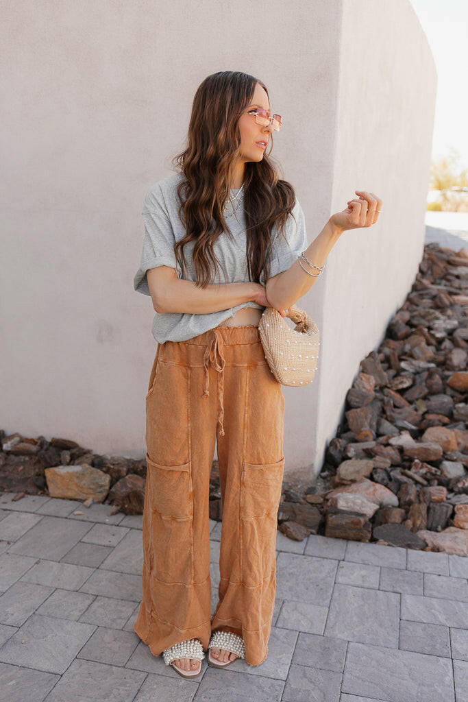 Seaside Breeze Mineral Wash Wide Leg Cropped Pants-Bottoms-Krush Kandy, Women's Online Fashion Boutique Located in Phoenix, Arizona (Scottsdale Area)