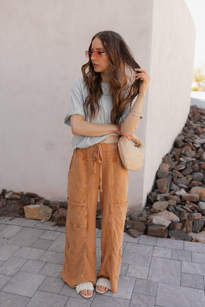 Seaside Breeze Mineral Wash Wide Leg Cropped Pants-Bottoms-Krush Kandy, Women's Online Fashion Boutique Located in Phoenix, Arizona (Scottsdale Area)