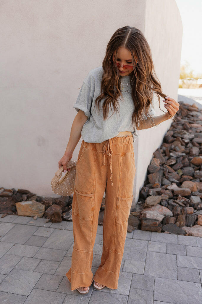 Seaside Breeze Mineral Wash Wide Leg Cropped Pants-Bottoms-Krush Kandy, Women's Online Fashion Boutique Located in Phoenix, Arizona (Scottsdale Area)