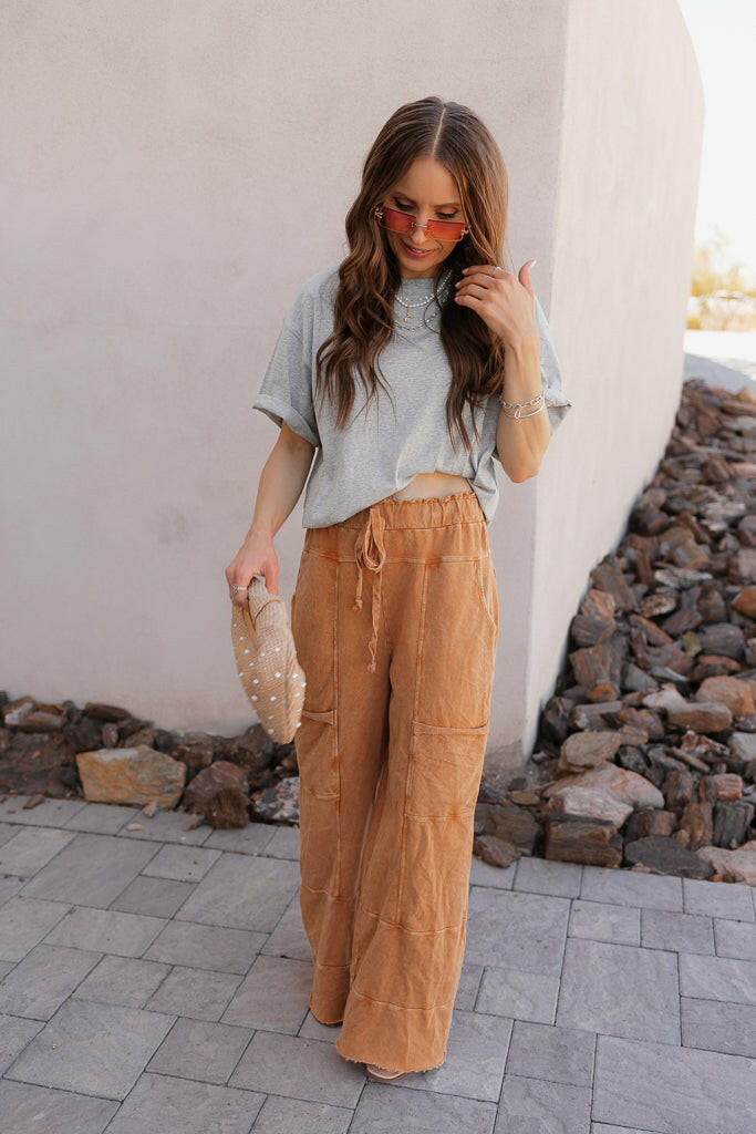 Seaside Breeze Mineral Wash Wide Leg Cropped Pants-Bottoms-Krush Kandy, Women's Online Fashion Boutique Located in Phoenix, Arizona (Scottsdale Area)