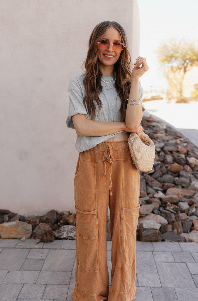 Seaside Breeze Mineral Wash Wide Leg Cropped Pants-Bottoms-Krush Kandy, Women's Online Fashion Boutique Located in Phoenix, Arizona (Scottsdale Area)