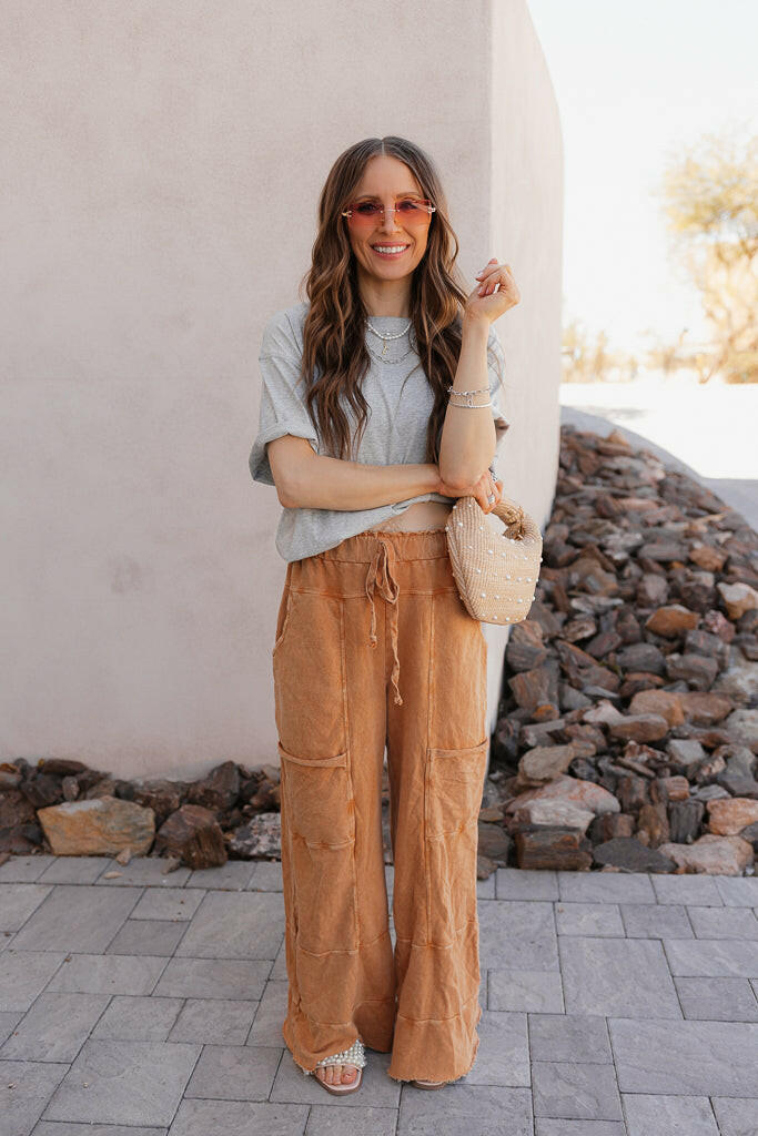 Seaside Breeze Mineral Wash Wide Leg Cropped Pants-Bottoms-Krush Kandy, Women's Online Fashion Boutique Located in Phoenix, Arizona (Scottsdale Area)