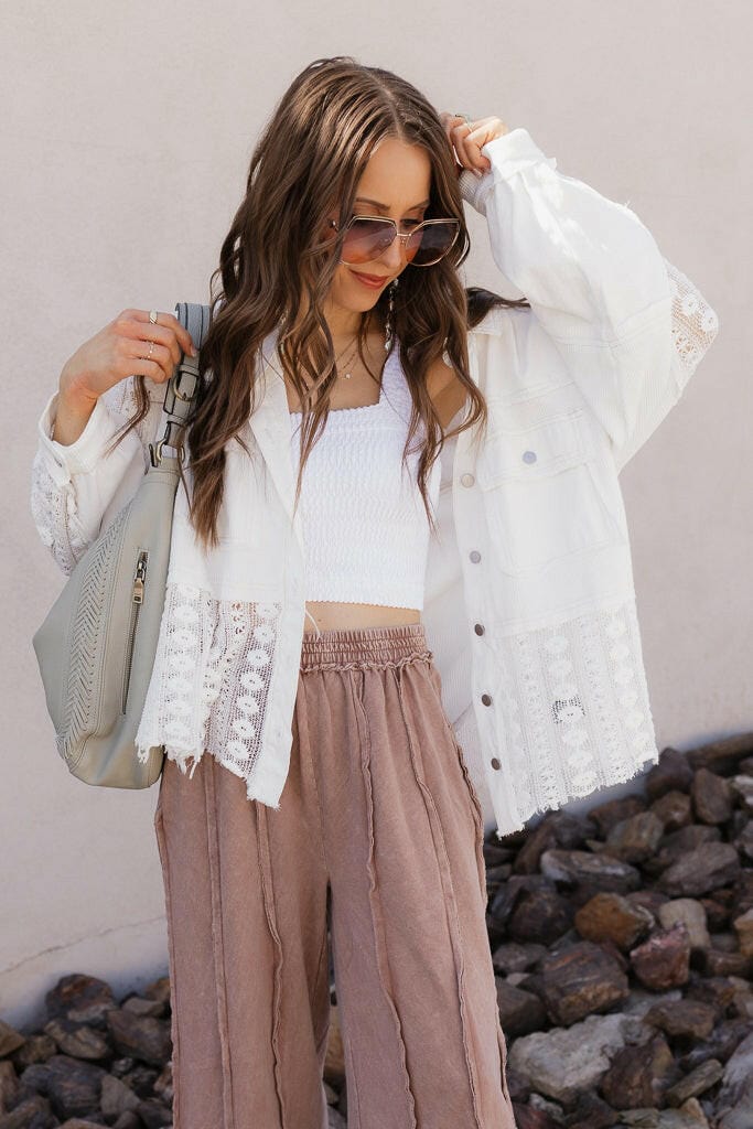 POL Lace Jean Jacket-Jackets-Krush Kandy, Women's Online Fashion Boutique Located in Phoenix, Arizona (Scottsdale Area)