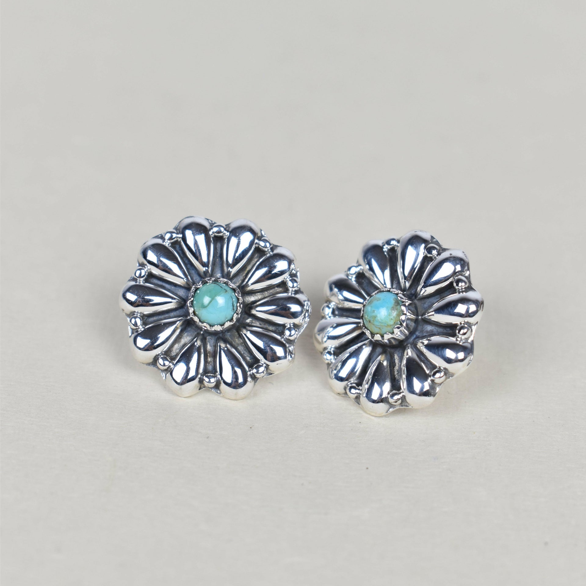 Sterling Silver Daisy Concho Stud Earrings-Stud Earrings-Krush Kandy, Women's Online Fashion Boutique Located in Phoenix, Arizona (Scottsdale Area)