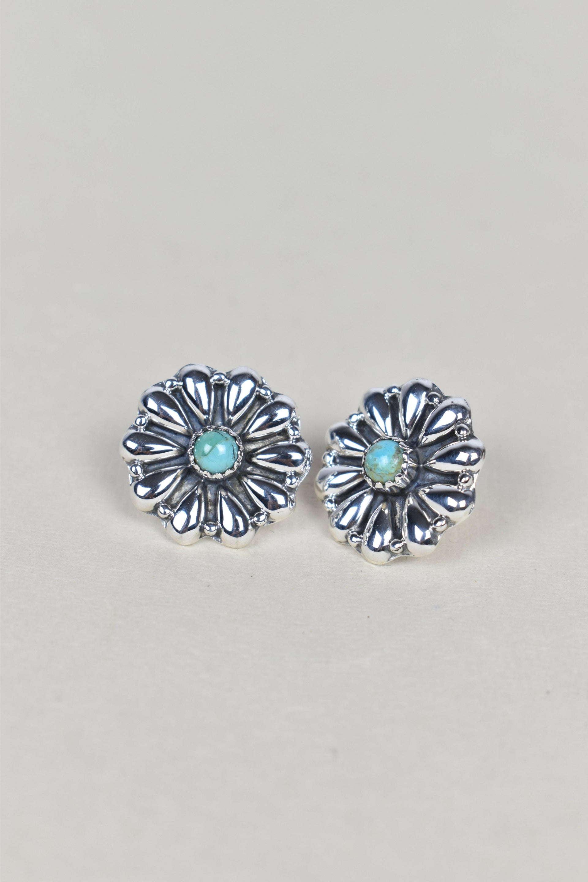 Sterling Silver Daisy Concho Stud Earrings-Stud Earrings-Krush Kandy, Women's Online Fashion Boutique Located in Phoenix, Arizona (Scottsdale Area)