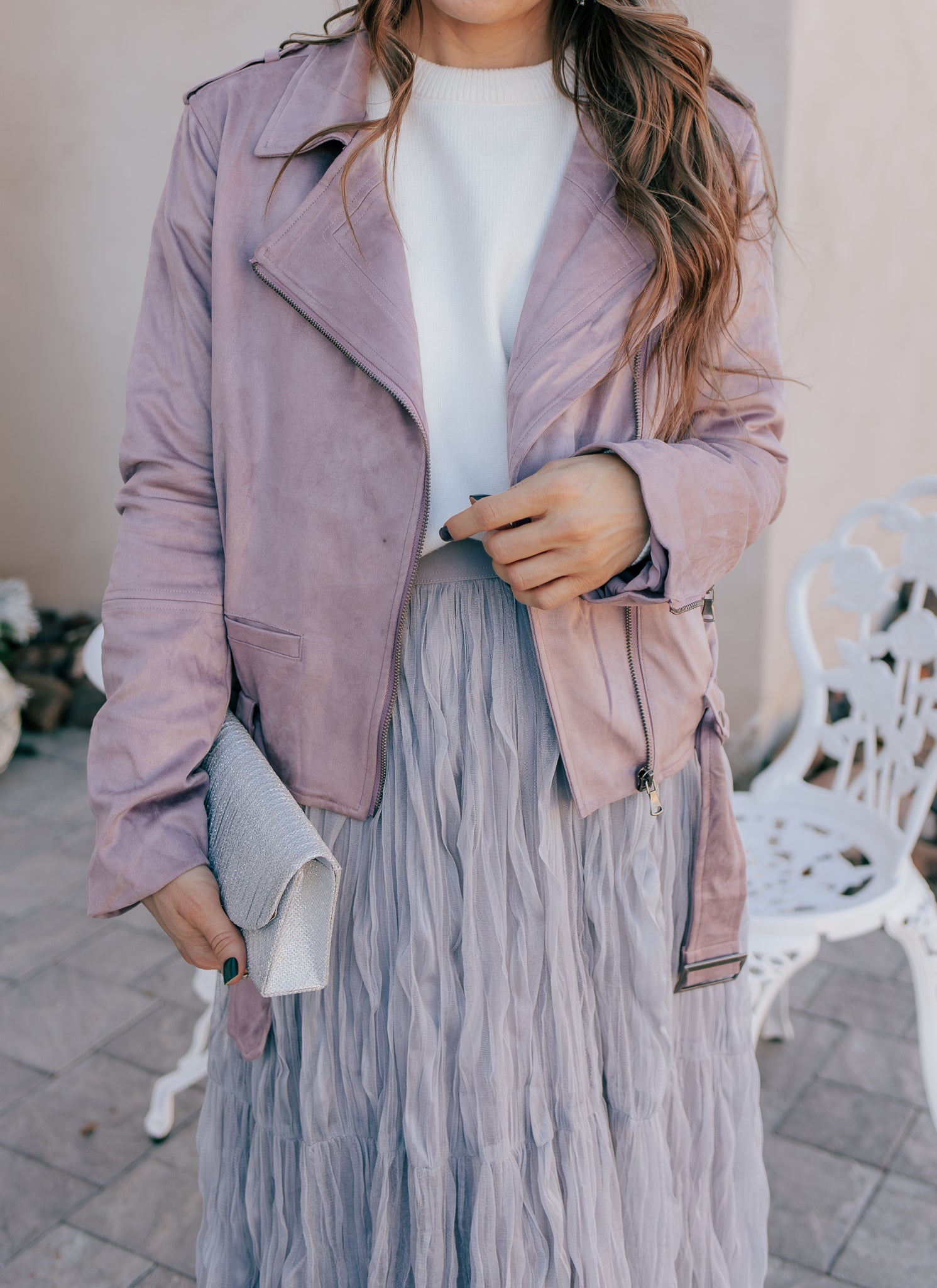 Oversized Faux Suede Biker Jacket-Jacket-Krush Kandy, Women's Online Fashion Boutique Located in Phoenix, Arizona (Scottsdale Area)