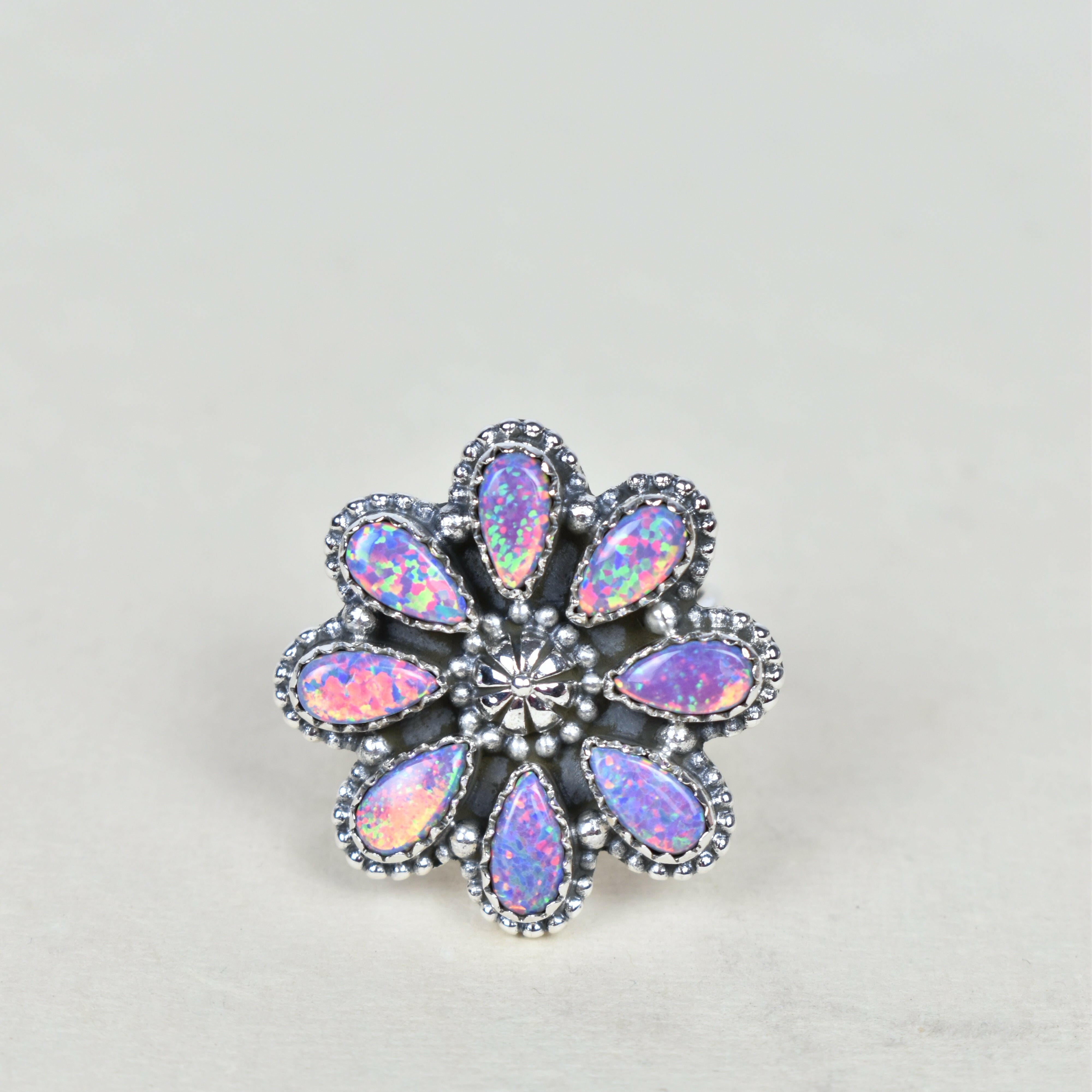 A Daisy A Day Keeps The Blues Away Ring-Cluster Rings-Krush Kandy, Women's Online Fashion Boutique Located in Phoenix, Arizona (Scottsdale Area)