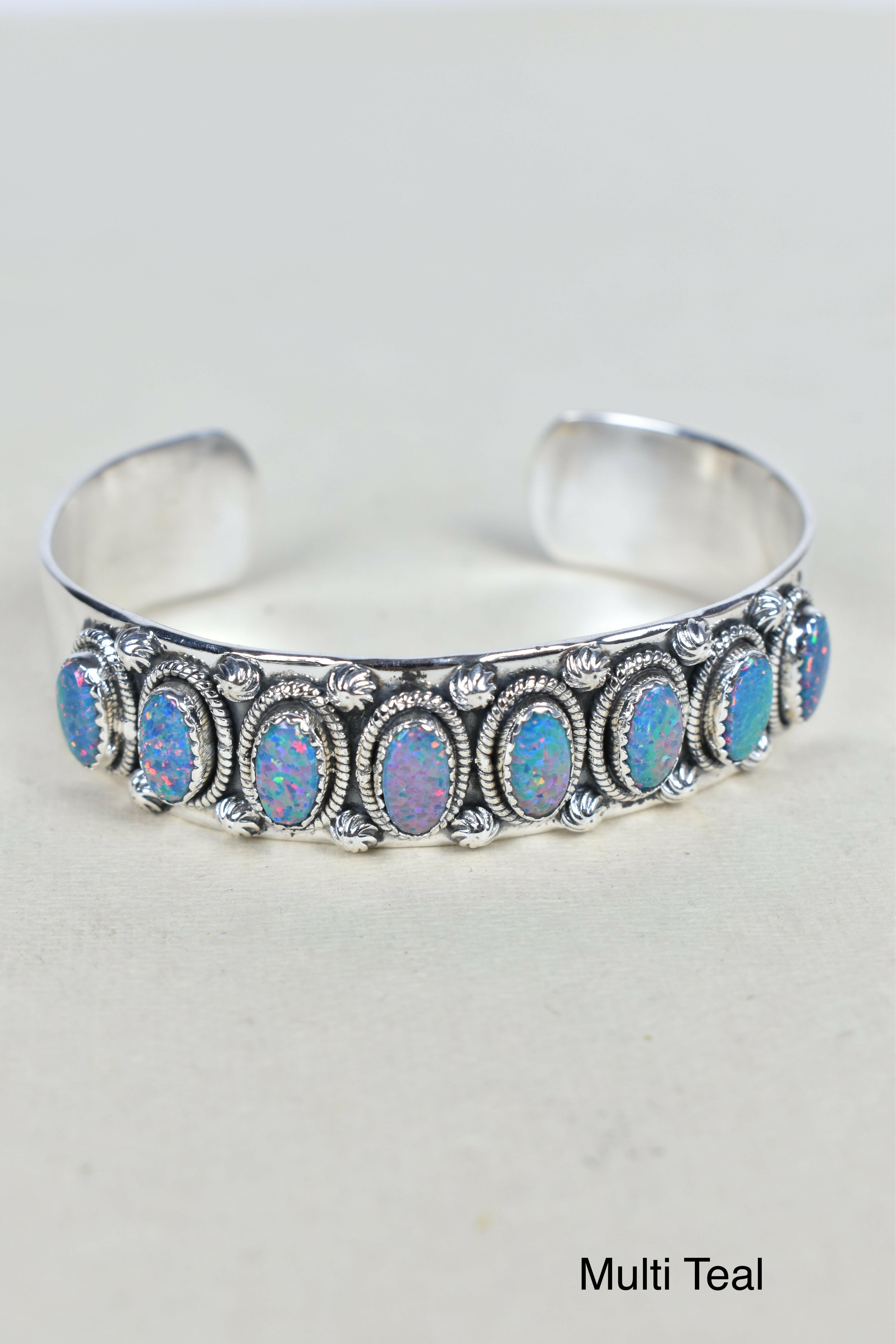 Octet Gem Sterling Silver Cuff-Cuffs-Krush Kandy, Women's Online Fashion Boutique Located in Phoenix, Arizona (Scottsdale Area)