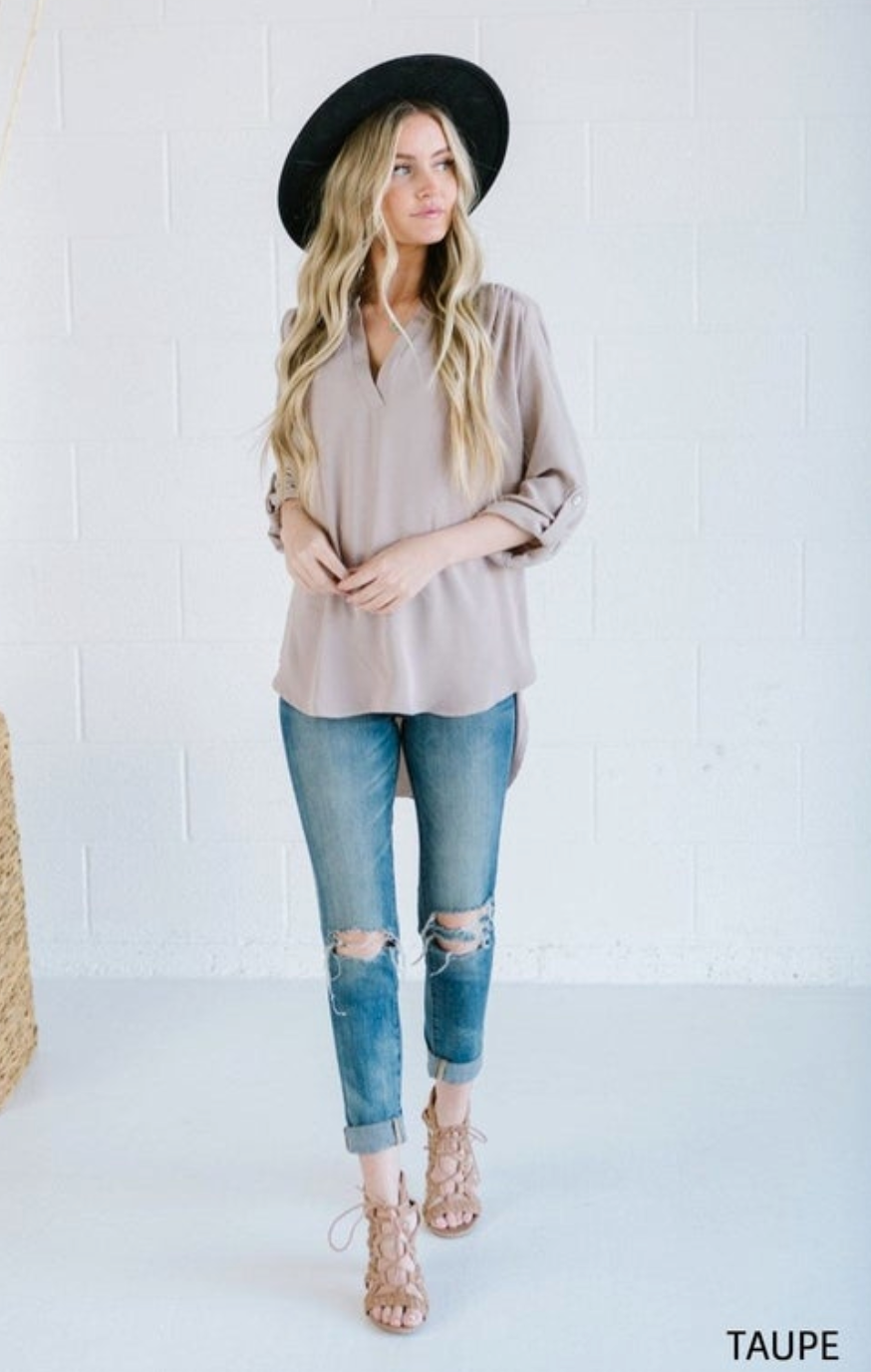 The Perfect Spring Blouse | S-XL, 10 Colors!-Short Sleeve Tops-Krush Kandy, Women's Online Fashion Boutique Located in Phoenix, Arizona (Scottsdale Area)