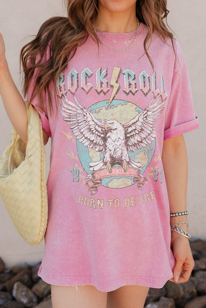 Vintage Rock N Roll 1981 Graphic Tee-Graphic Tees-Krush Kandy, Women's Online Fashion Boutique Located in Phoenix, Arizona (Scottsdale Area)