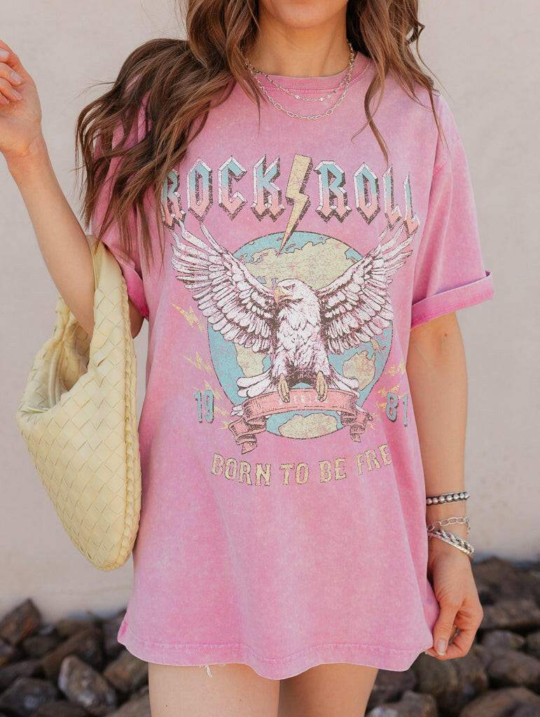 Vintage Rock N Roll 1981 Graphic Tee-Graphic Tees-Krush Kandy, Women's Online Fashion Boutique Located in Phoenix, Arizona (Scottsdale Area)