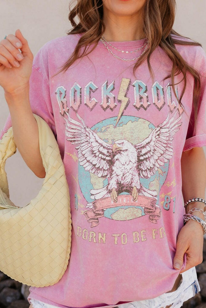 Vintage Rock N Roll 1981 Graphic Tee-Graphic Tees-Krush Kandy, Women's Online Fashion Boutique Located in Phoenix, Arizona (Scottsdale Area)