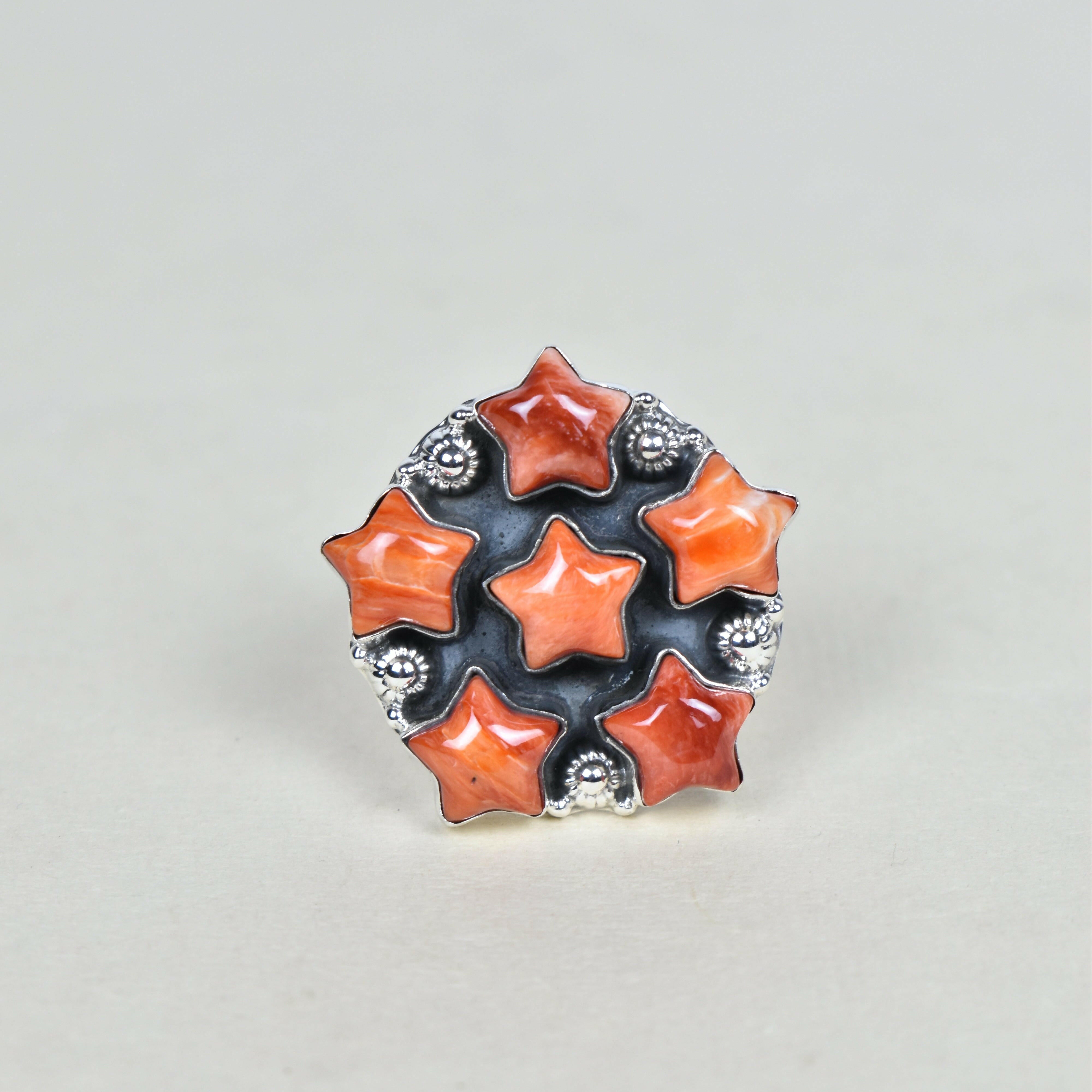 5 Star General Sterling Silver Ring-Cluster Rings-Krush Kandy, Women's Online Fashion Boutique Located in Phoenix, Arizona (Scottsdale Area)