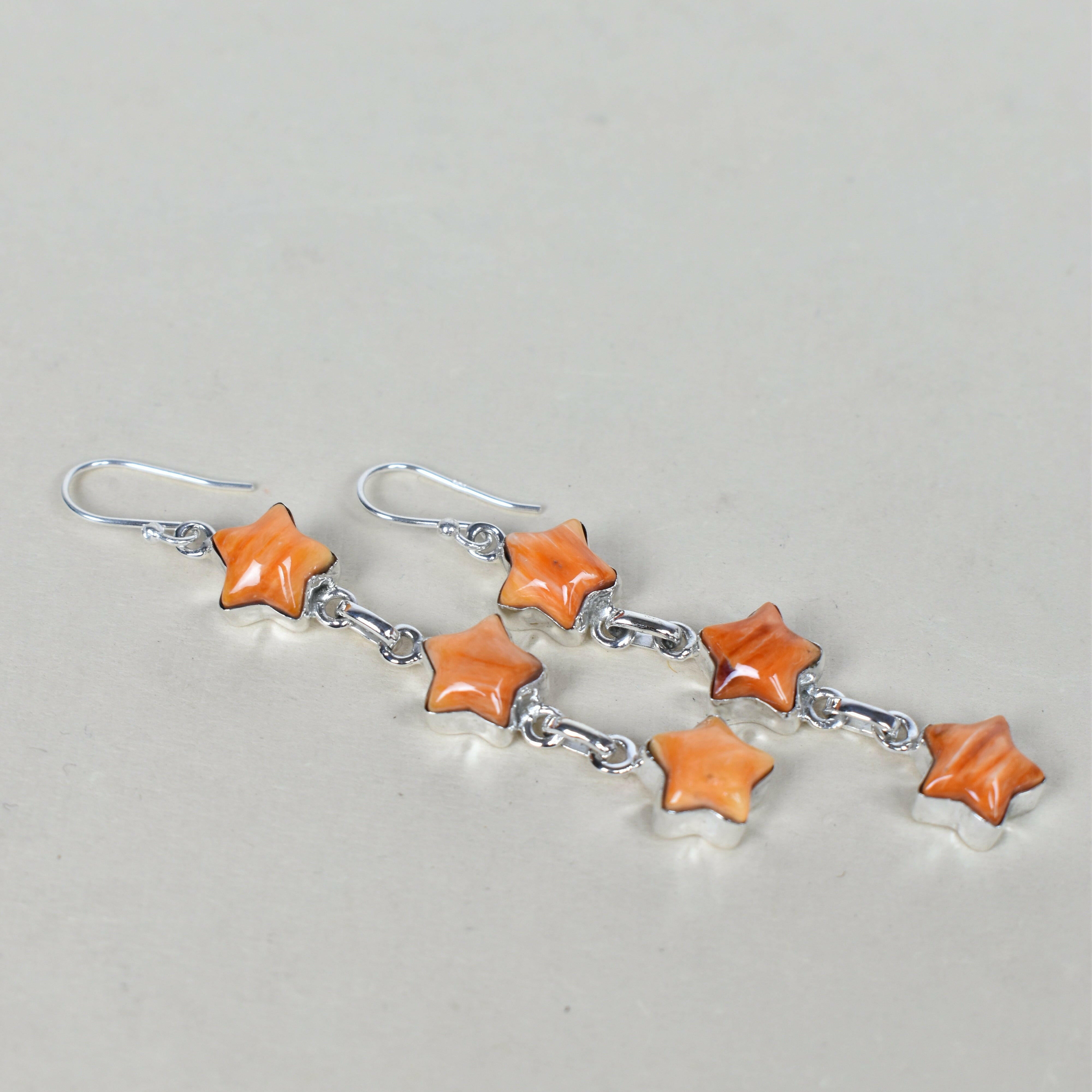 3 Star General Sterling Silver Earrings-Drop Earrings-Krush Kandy, Women's Online Fashion Boutique Located in Phoenix, Arizona (Scottsdale Area)