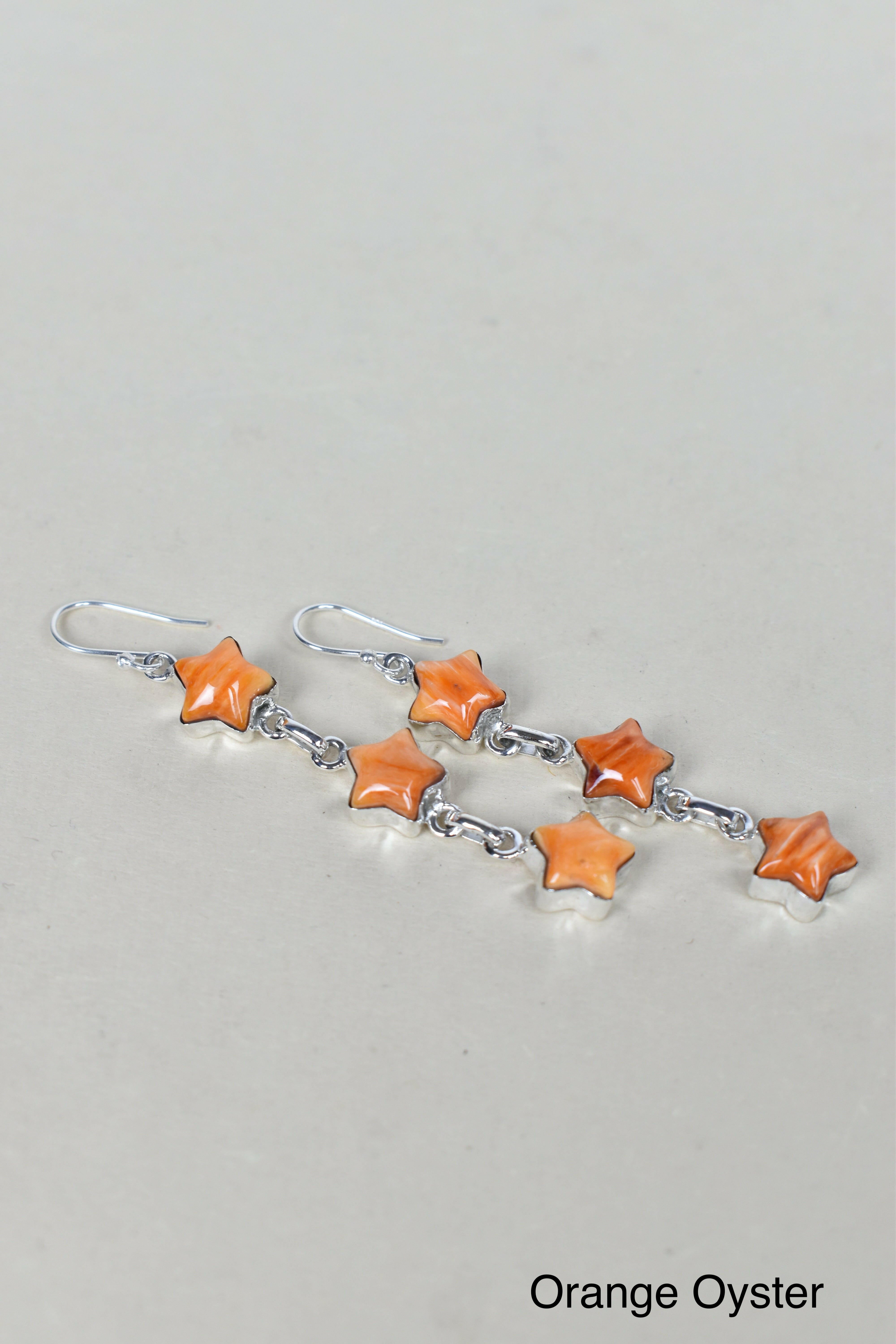 3 Star General Sterling Silver Earrings-Drop Earrings-Krush Kandy, Women's Online Fashion Boutique Located in Phoenix, Arizona (Scottsdale Area)