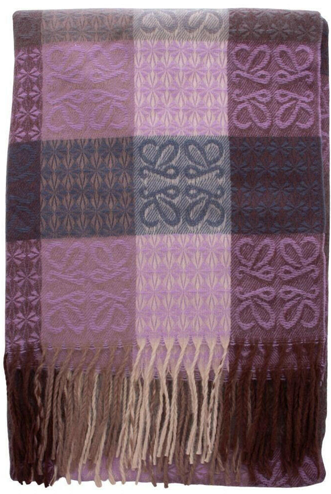 Color Block Plaid Scarf with Fringe and Butterfly Design-Scarves-Krush Kandy, Women's Online Fashion Boutique Located in Phoenix, Arizona (Scottsdale Area)