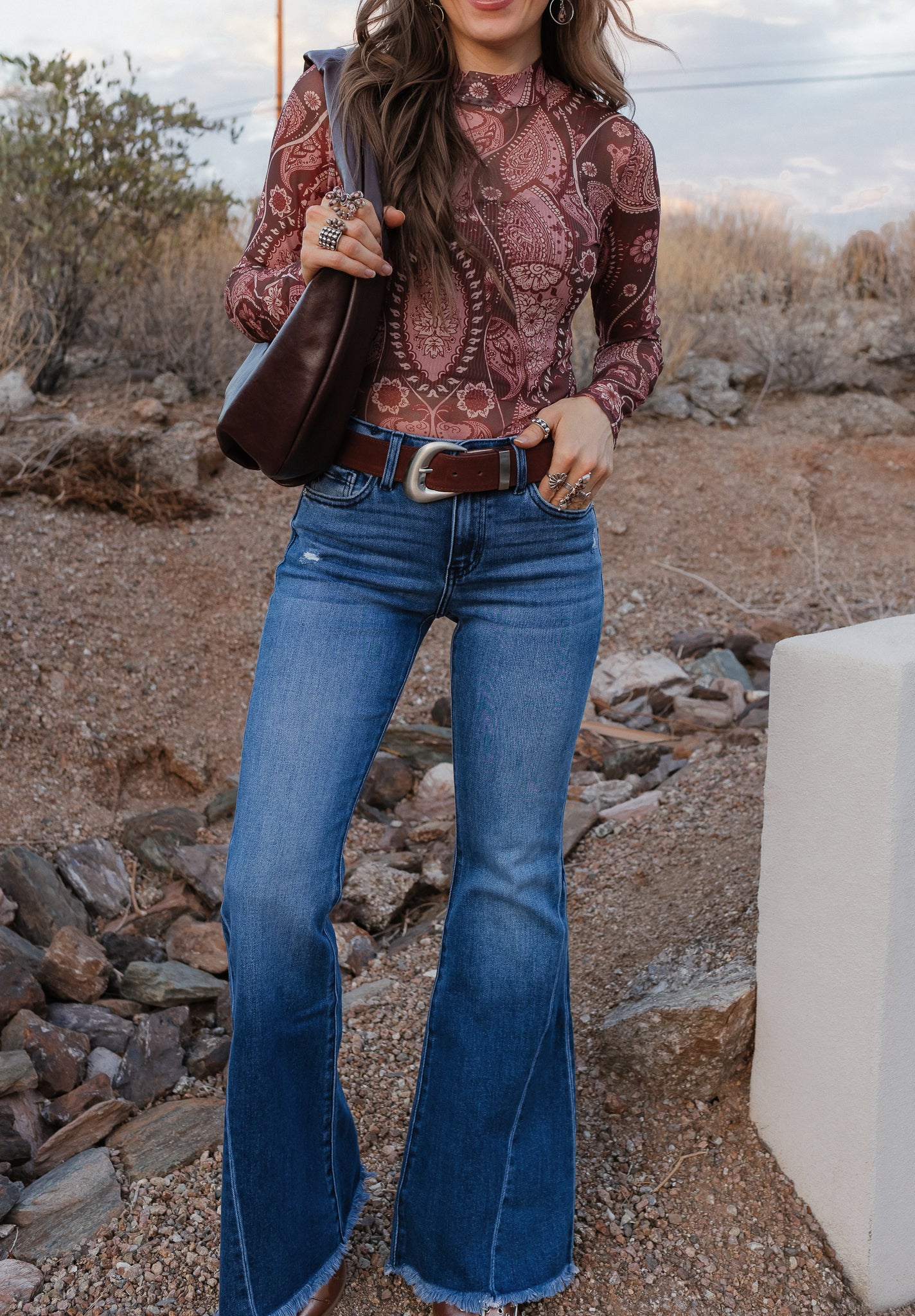 Paisley Print Long Sleeve Top-Tops-Krush Kandy, Women's Online Fashion Boutique Located in Phoenix, Arizona (Scottsdale Area)