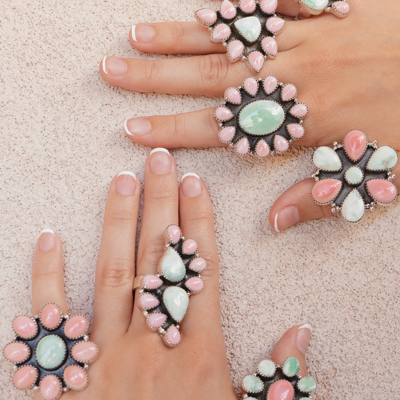 Pink Conch & Paloma One Of A Kind Rings-Rings-Krush Kandy, Women's Online Fashion Boutique Located in Phoenix, Arizona (Scottsdale Area)
