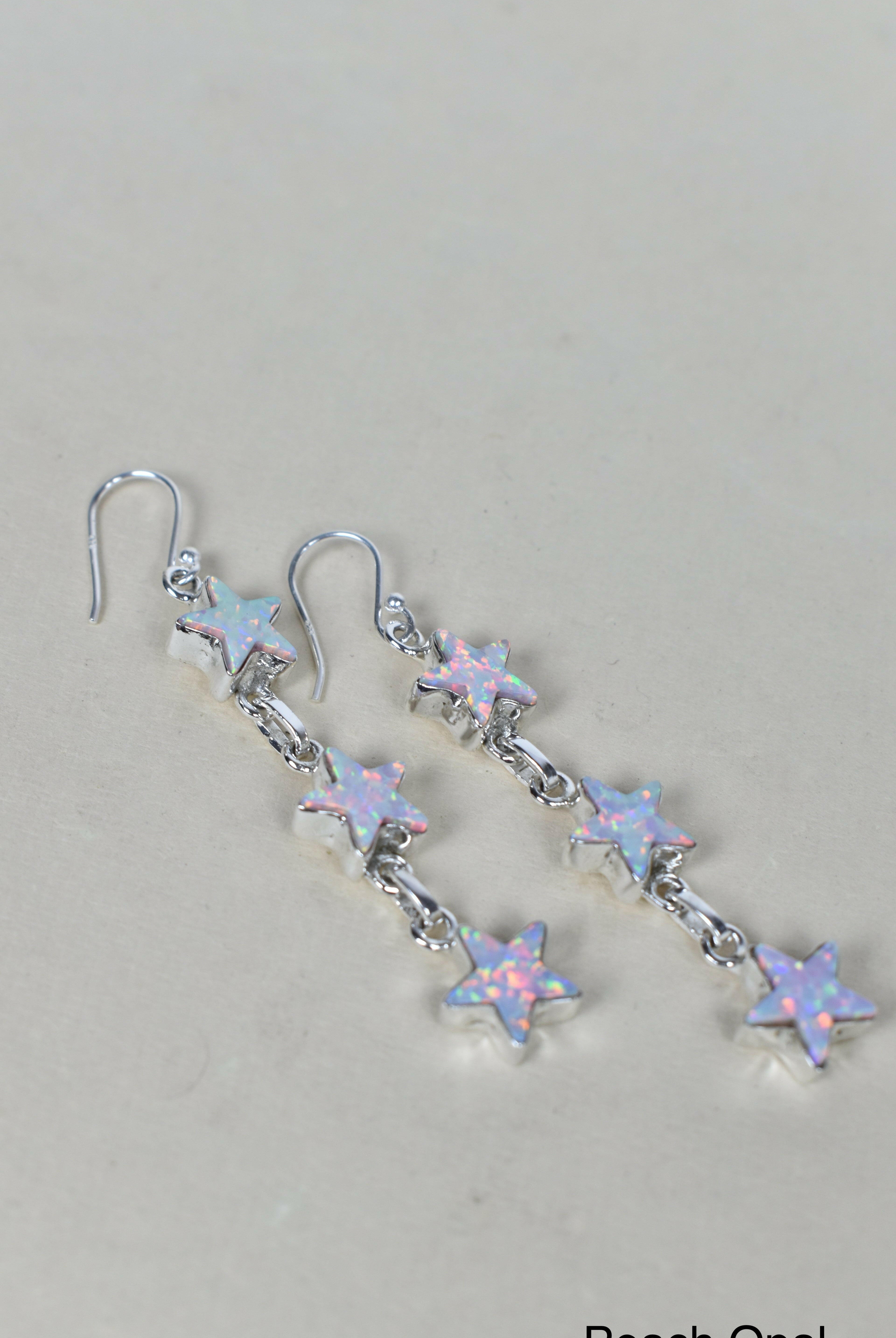 3 Star General Sterling Silver Earrings-Drop Earrings-Krush Kandy, Women's Online Fashion Boutique Located in Phoenix, Arizona (Scottsdale Area)