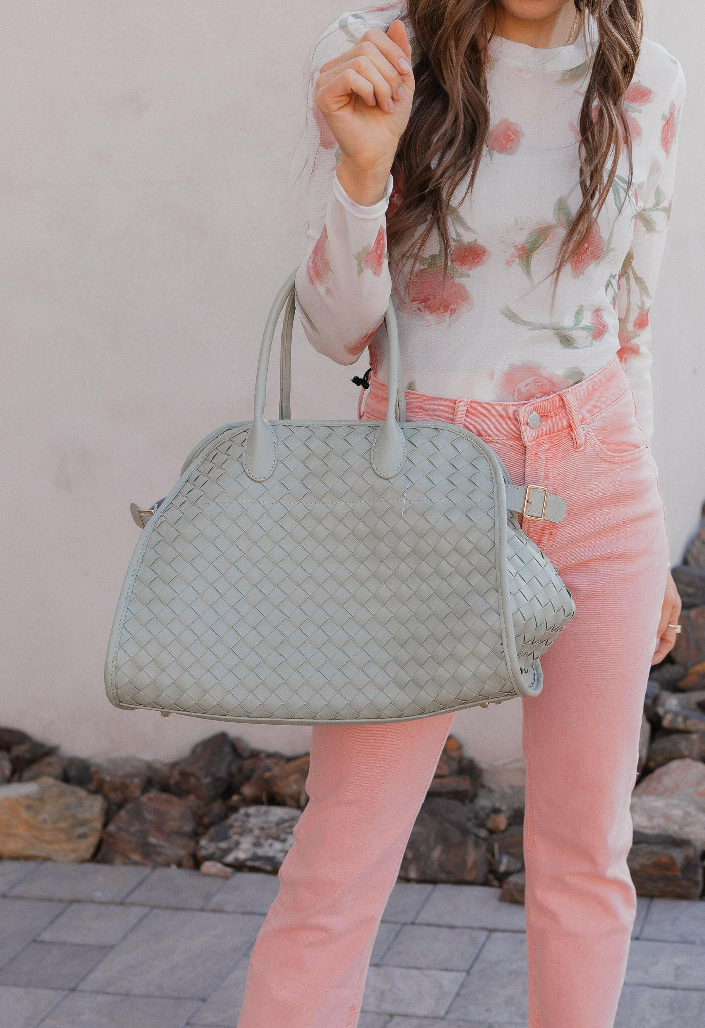 Rhonda Woven Tote-handbags-Krush Kandy, Women's Online Fashion Boutique Located in Phoenix, Arizona (Scottsdale Area)