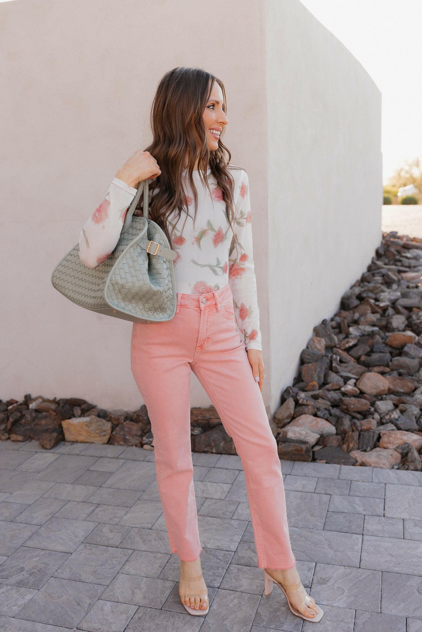 Blushing Bloom Sheer Mesh Top-Tops-Krush Kandy, Women's Online Fashion Boutique Located in Phoenix, Arizona (Scottsdale Area)