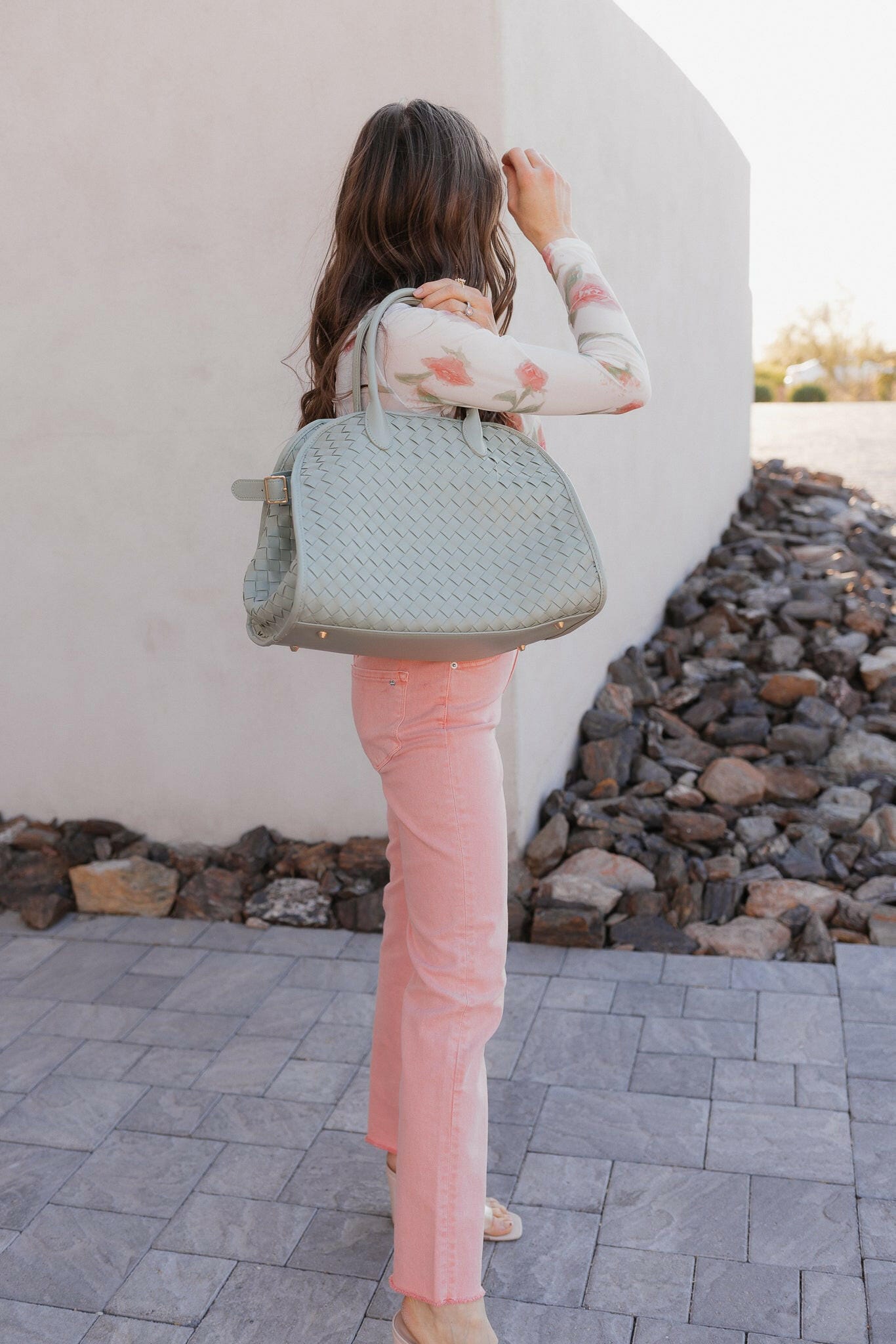 Rhonda Woven Tote-handbags-Krush Kandy, Women's Online Fashion Boutique Located in Phoenix, Arizona (Scottsdale Area)
