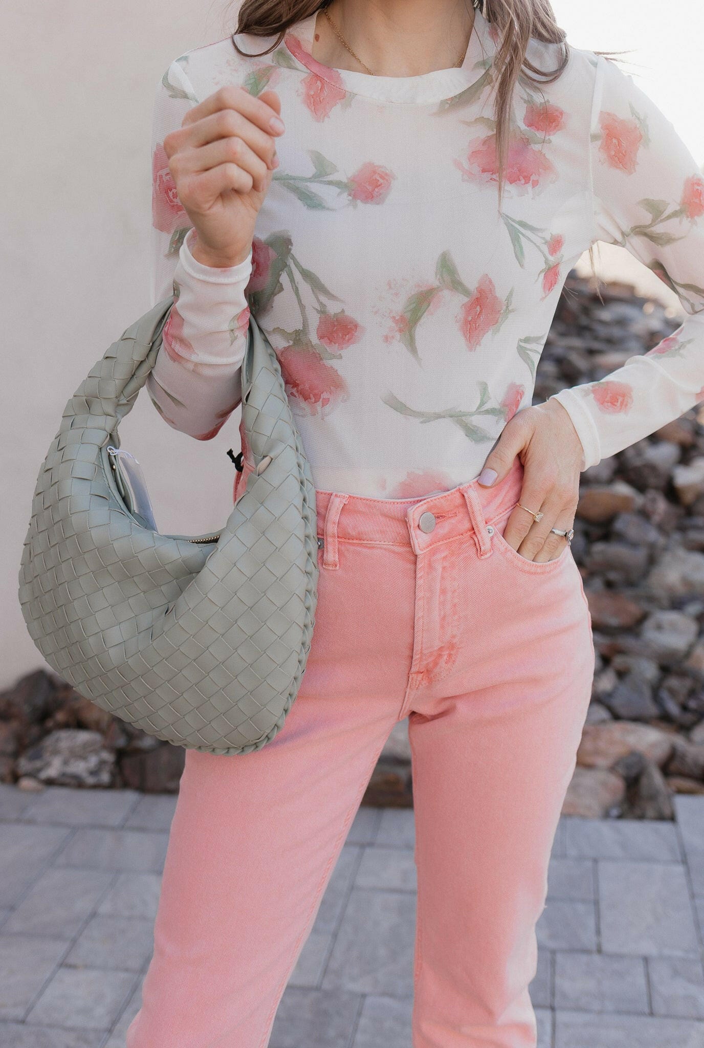 Blushing Bloom Sheer Mesh Top-Tops-Krush Kandy, Women's Online Fashion Boutique Located in Phoenix, Arizona (Scottsdale Area)