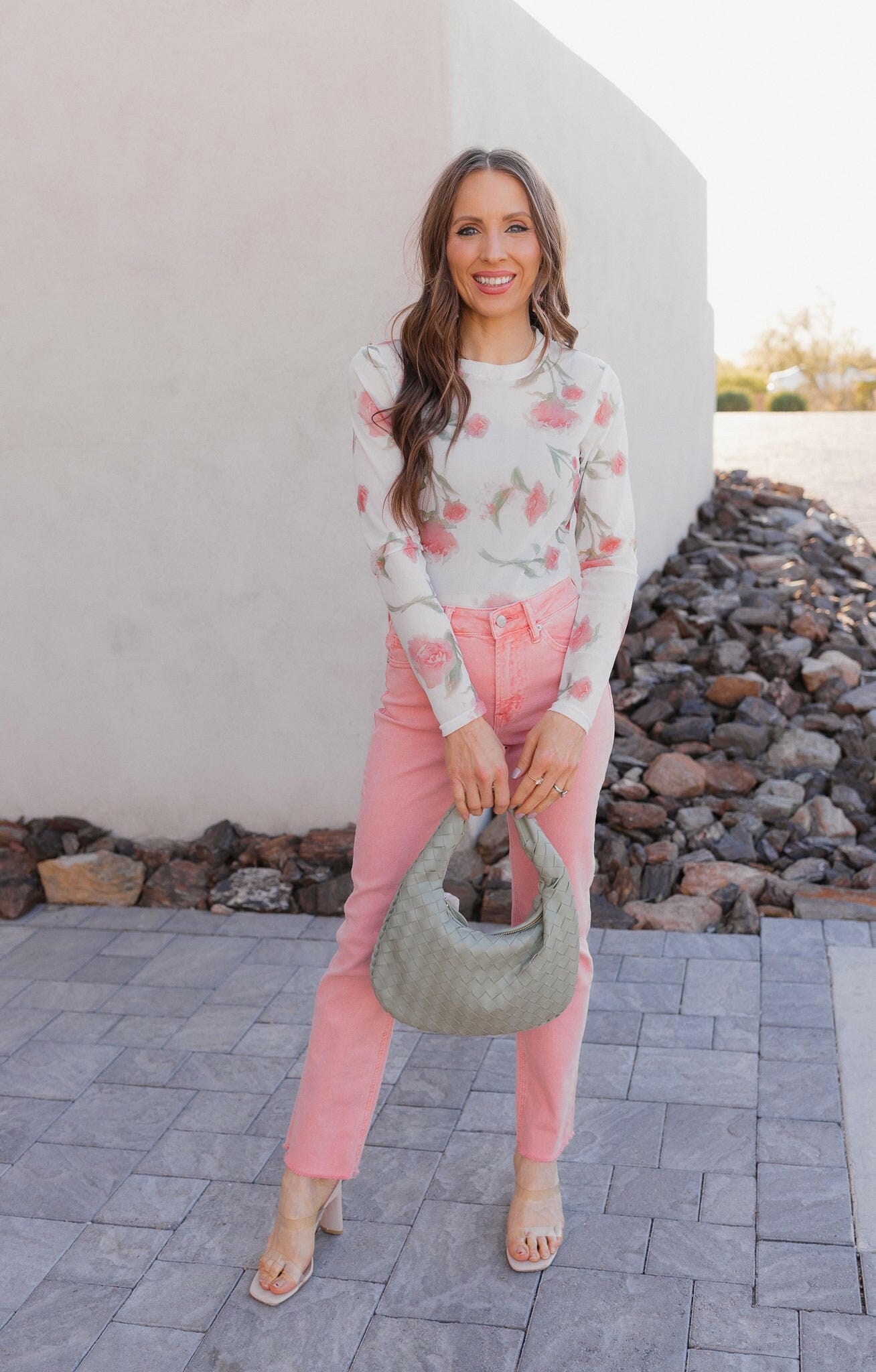 Blushing Bloom Sheer Mesh Top-Tops-Krush Kandy, Women's Online Fashion Boutique Located in Phoenix, Arizona (Scottsdale Area)