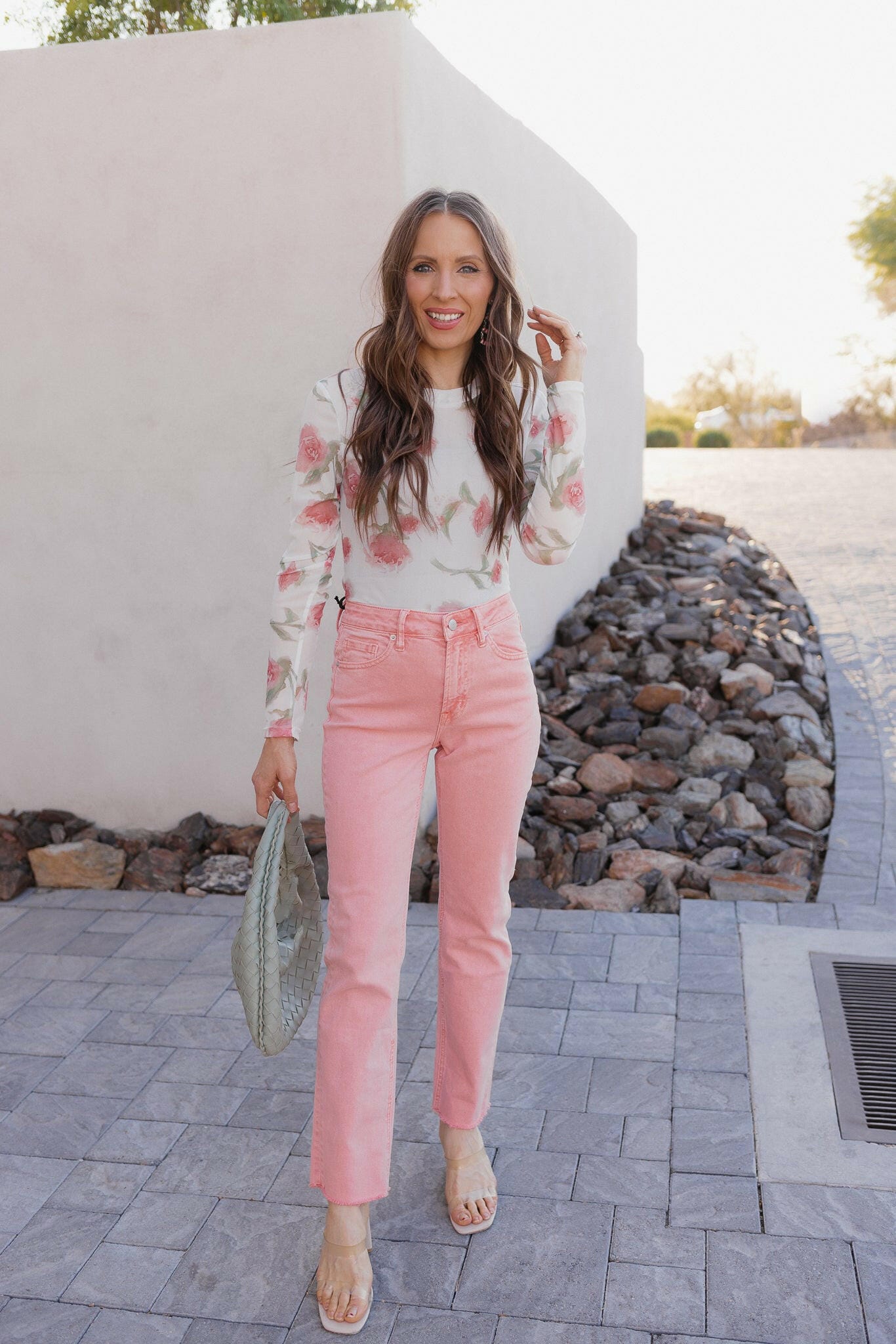 Blushing Bloom Sheer Mesh Top-Tops-Krush Kandy, Women's Online Fashion Boutique Located in Phoenix, Arizona (Scottsdale Area)