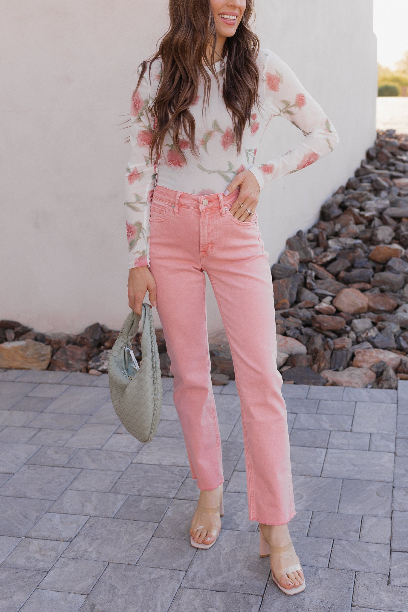 Blushing Bloom Sheer Mesh Top-Tops-Krush Kandy, Women's Online Fashion Boutique Located in Phoenix, Arizona (Scottsdale Area)