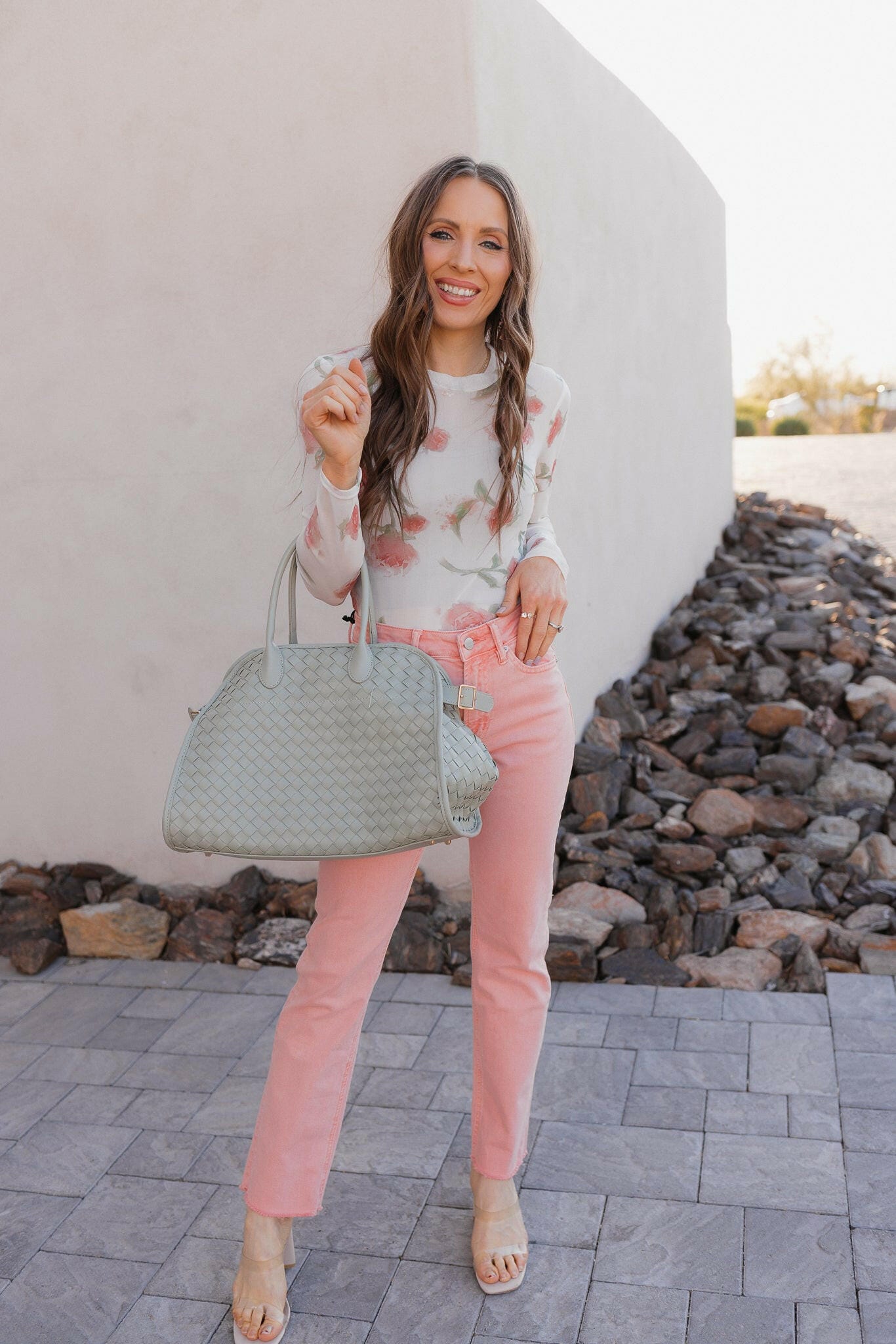 Blushing Bloom Sheer Mesh Top-Tops-Krush Kandy, Women's Online Fashion Boutique Located in Phoenix, Arizona (Scottsdale Area)