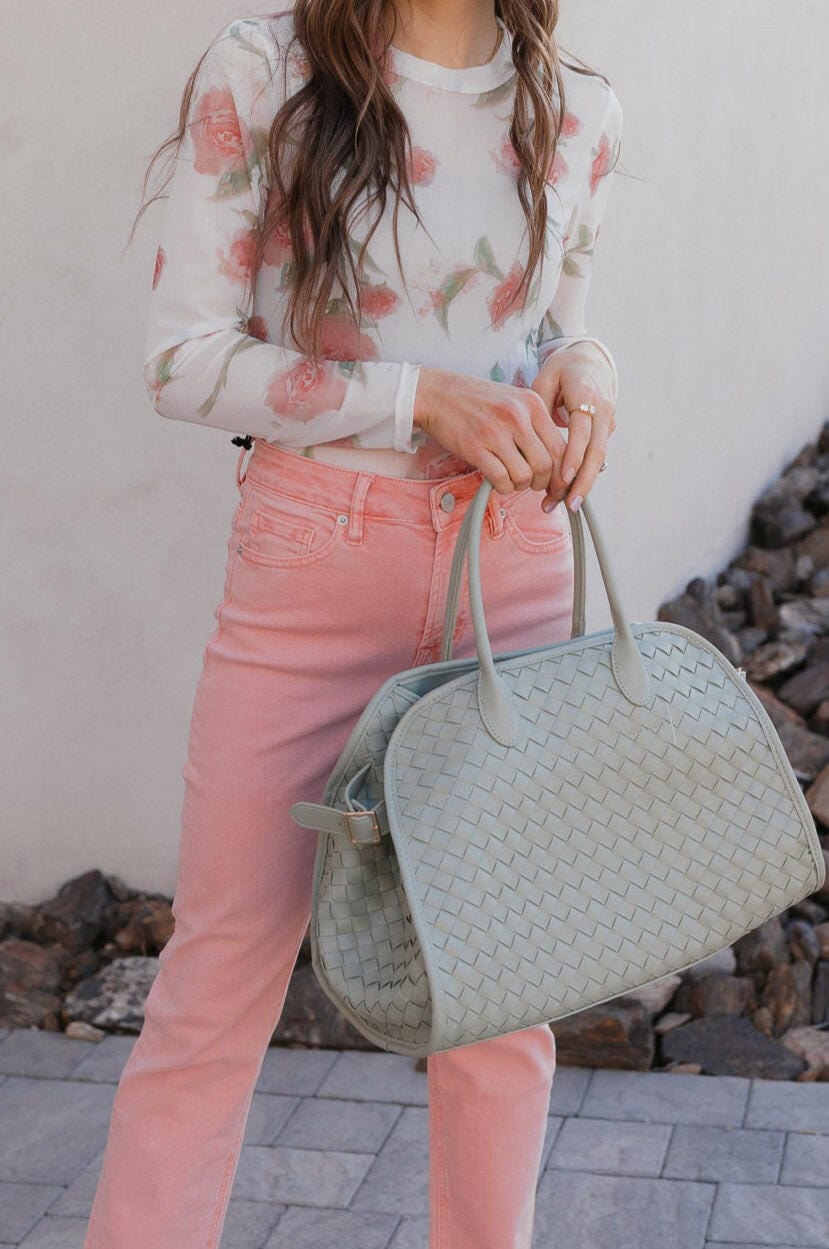 Blushing Bloom Sheer Mesh Top-Tops-Krush Kandy, Women's Online Fashion Boutique Located in Phoenix, Arizona (Scottsdale Area)